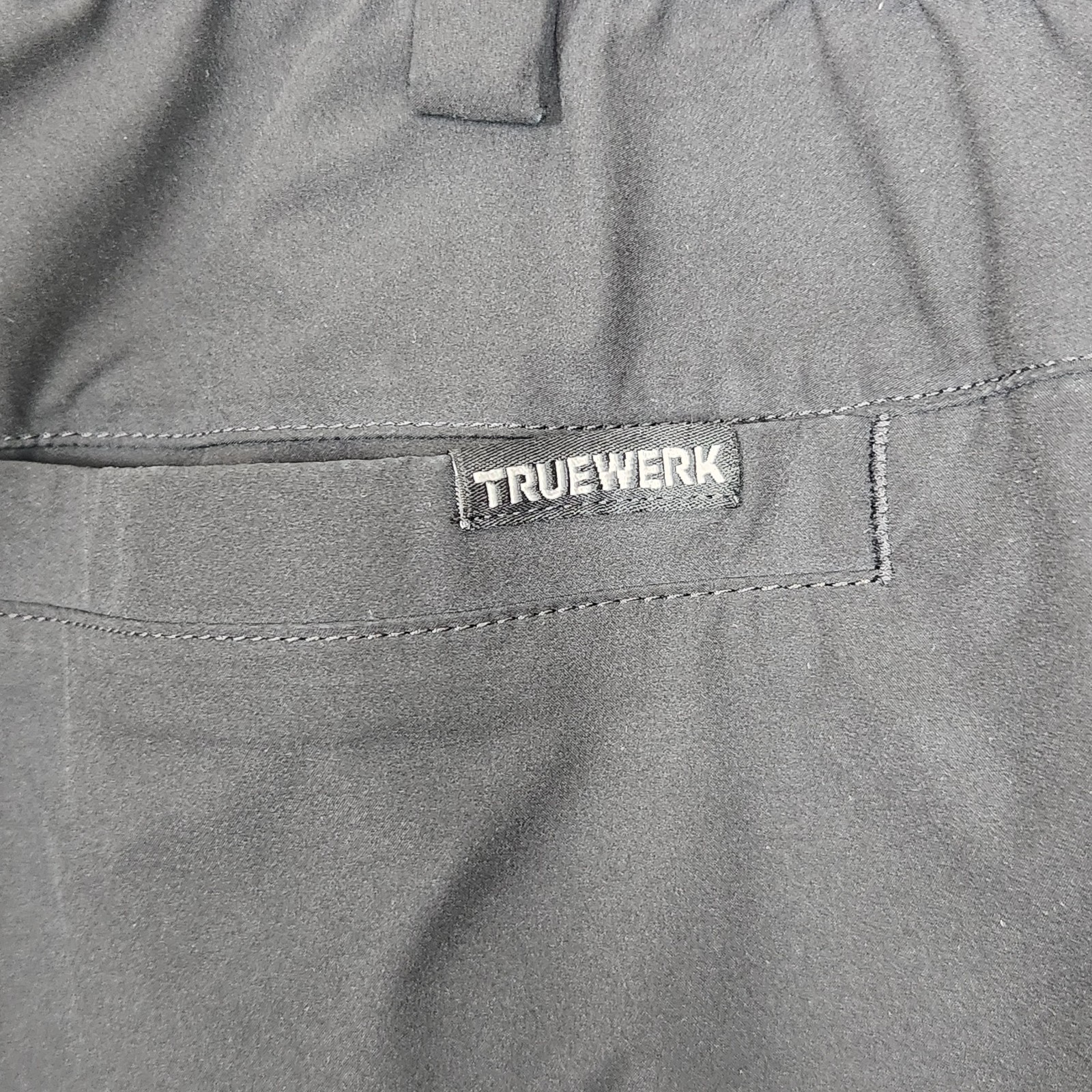 Truewerk Pants Mens 3XL Black Flat Front Straight Leg Utility Work Cargo Pocket