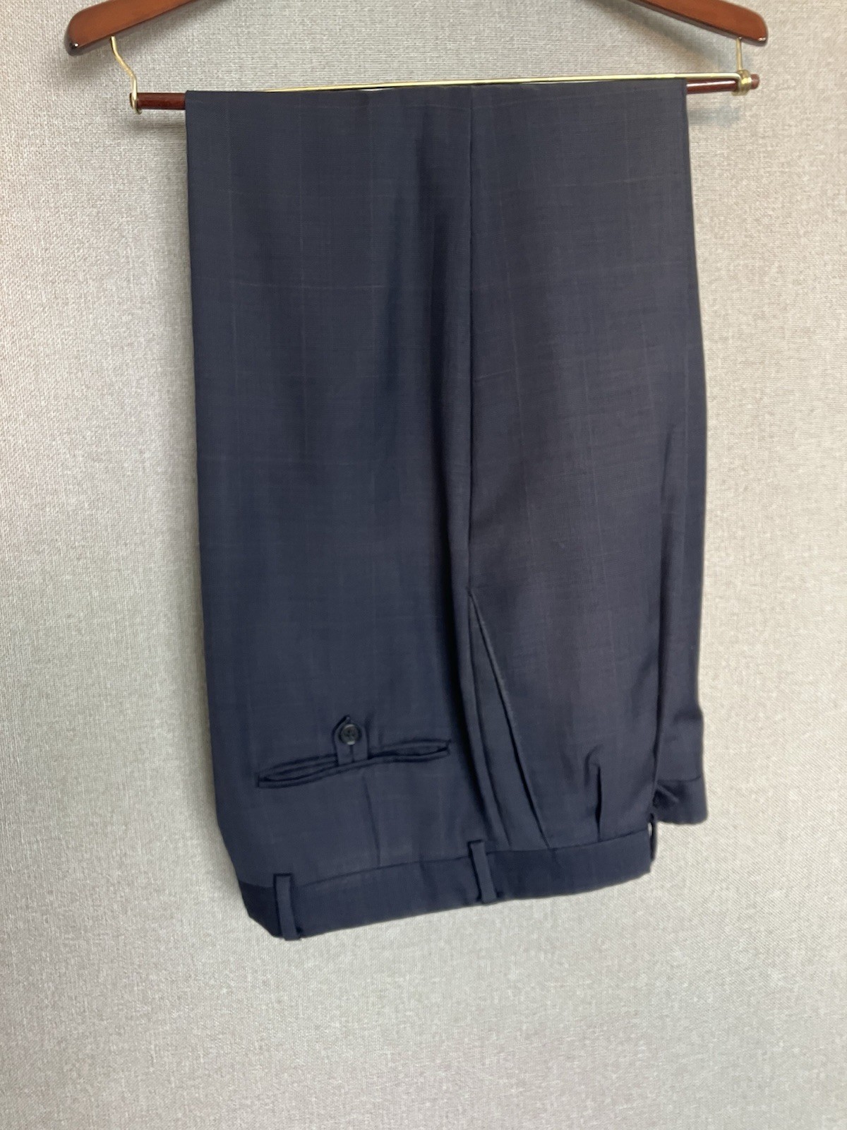 Hart Schaffner Marx Gold Trumpeter Wool Suit 41 Long / 34×30 USA Made Pleated