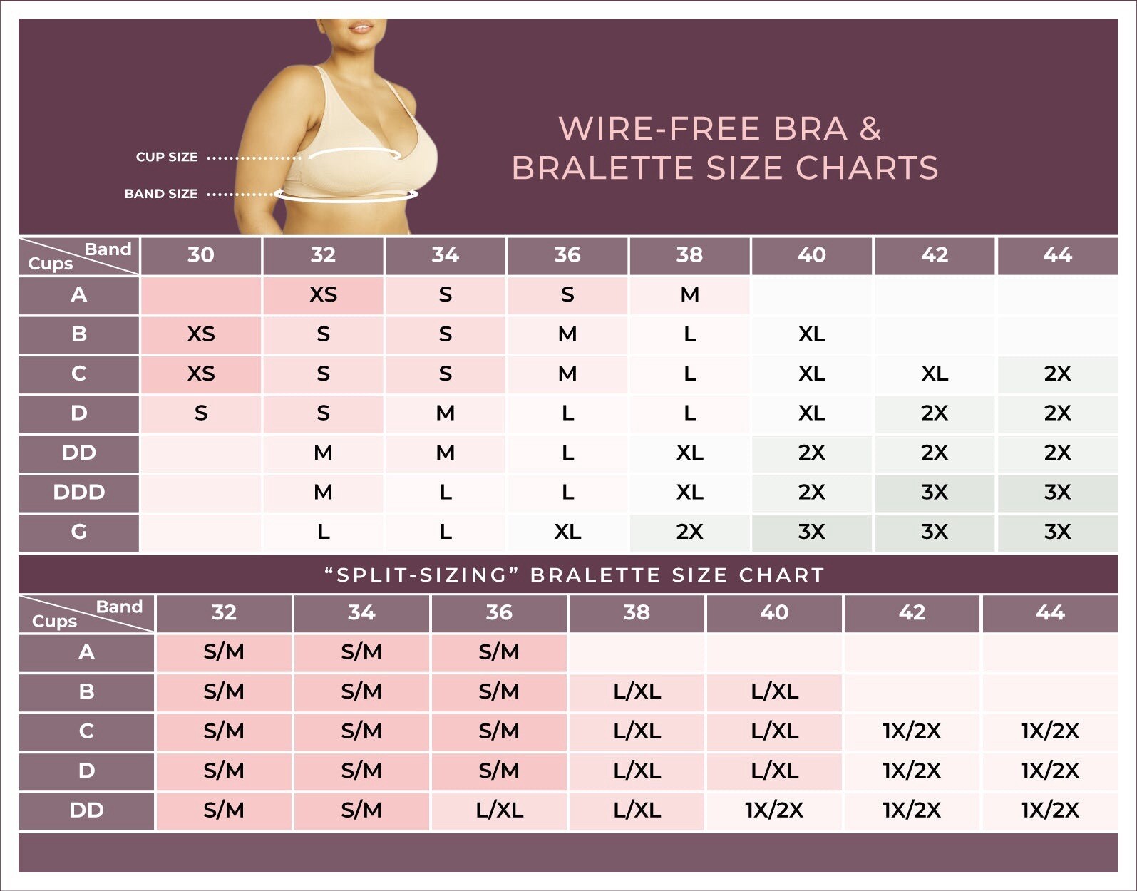 Felina 2pk Multicolor Side Smoothing Seamless Wire-Free Bra. Sz M. NIB!