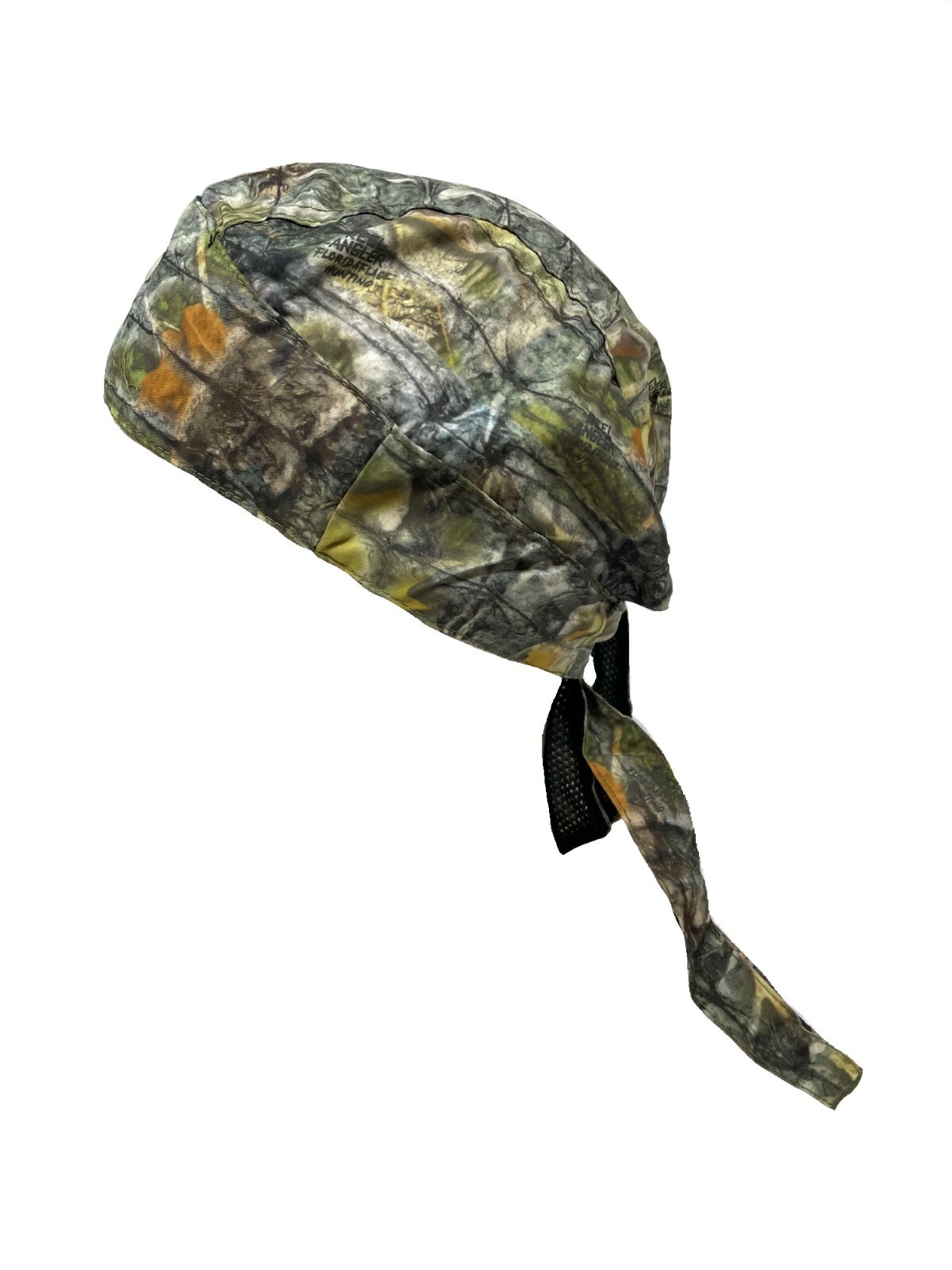Real Angler Green Camo Camouflage Doo Rag Durag Skull Cap Sweatband Capsmith