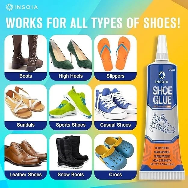 ShareShoe Glue Sole Repair Kit, Heavy Duty Shoe Adhesive, Waterproof, Flexible,