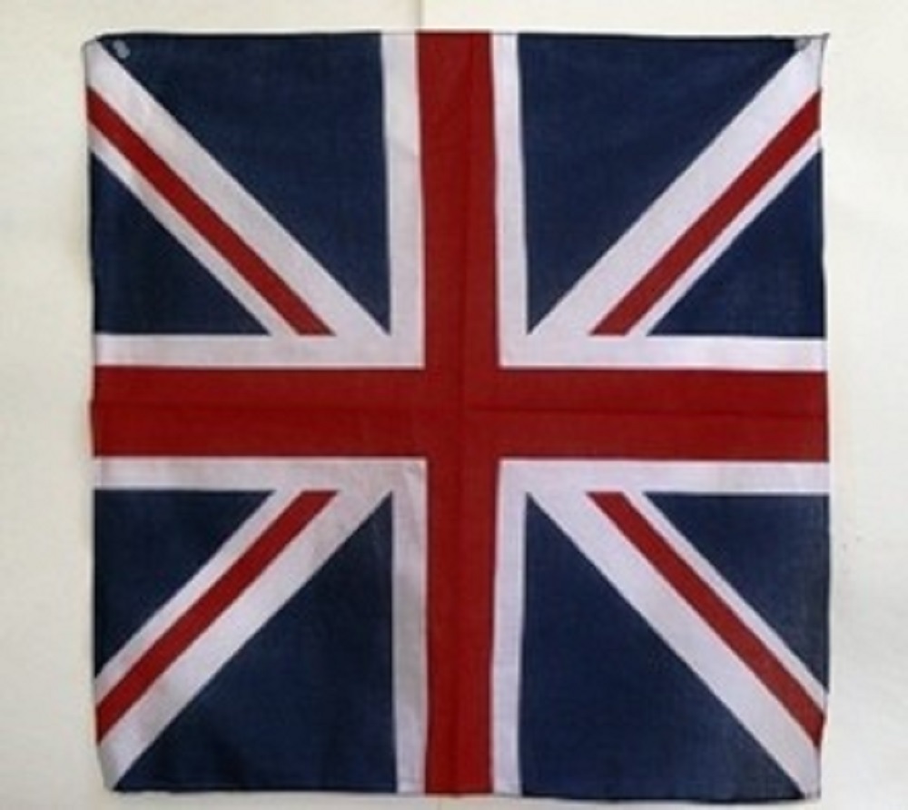 (2 pack) 22″x22″ UK United Kingdom Flag Cotton Bandana
