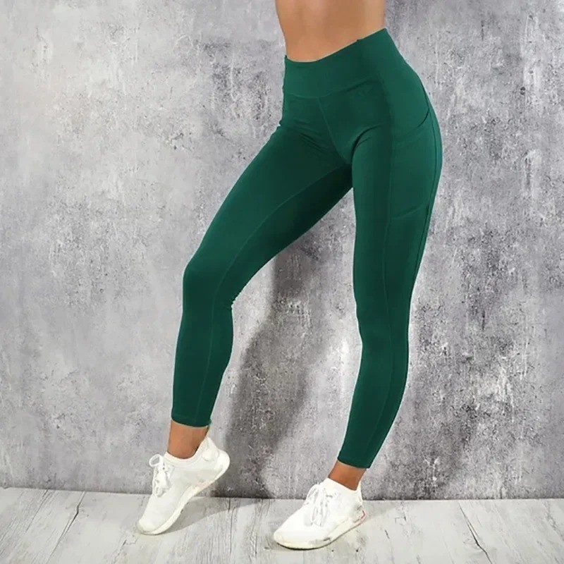 Women High Waisted Yoga Pants Leggings With Pockets Soft Stretch Fitness Pants