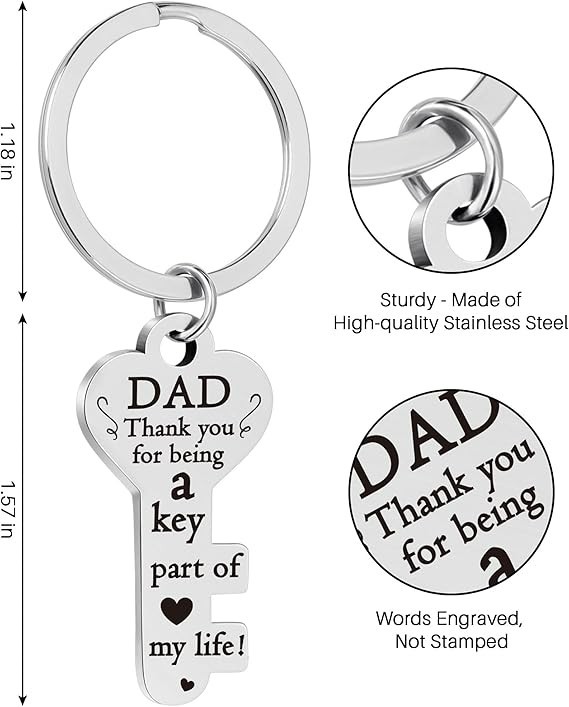 Funny Birthday Gift Ideas for Father’s Day and Anniversaries Key-Shaped Keychain