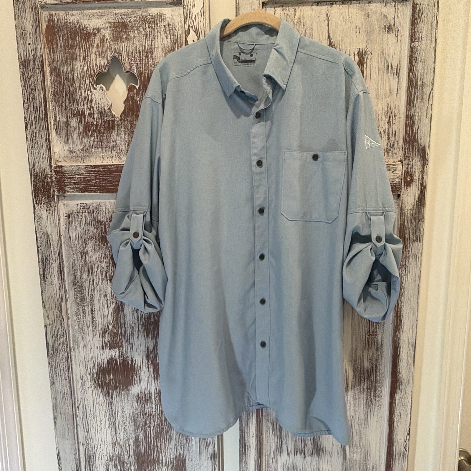 Fish Hippie🌟Men SZ~XL Performance Outdoor Button/Roll~Tab Long~Sleeve Shirt💥