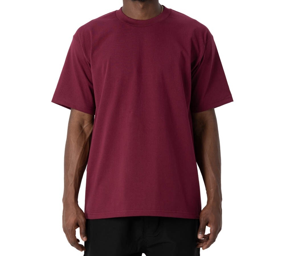 Pro Club Men’s Heavyweight Plain Cotton Short Sleeve Crew Neck T-Shirt Big Tall