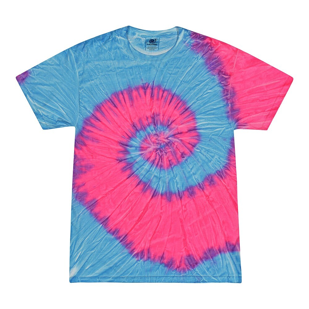 Multi-Color Tie Dye T-Shirts, Kids & Adults Short Sleeve Cotton Colortone