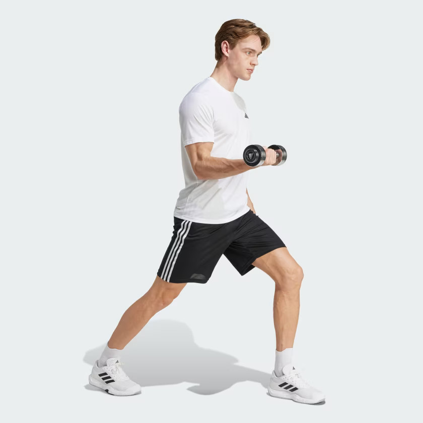 adidas men Train Essentials Piqué 3-Stripes Training Shorts