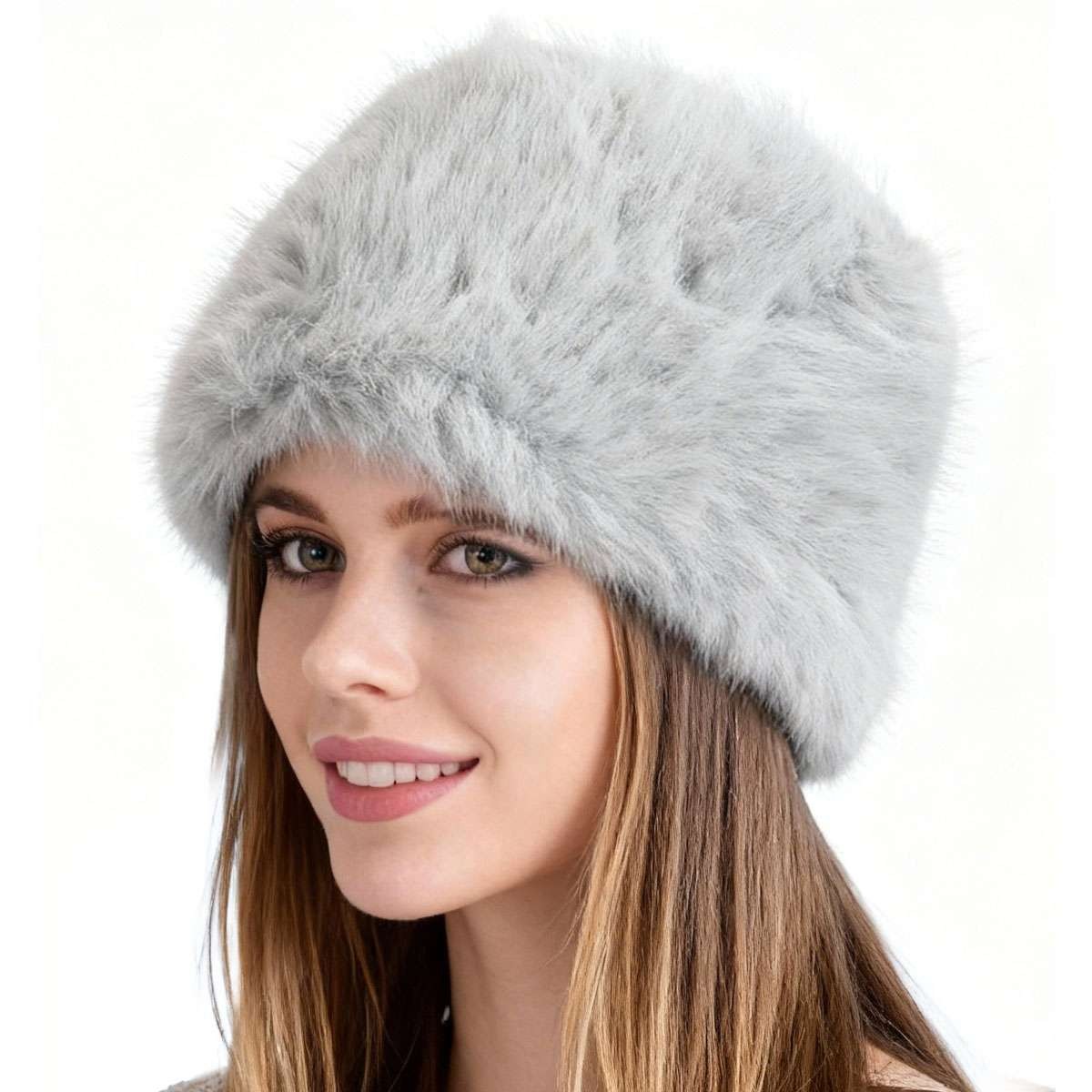 Women Winter Russian Fluffy Faux Fur Headband Hat Ear Warm Thick Snow Ski Cap