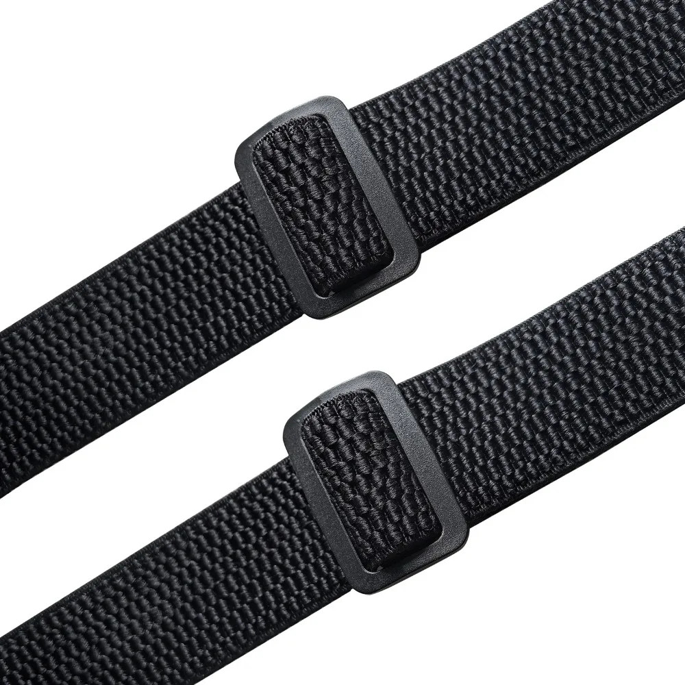 Mens Suspenders with 4 Snap Hooks Big and Tall Heavy Duty X-Back 3.8cm (Black)