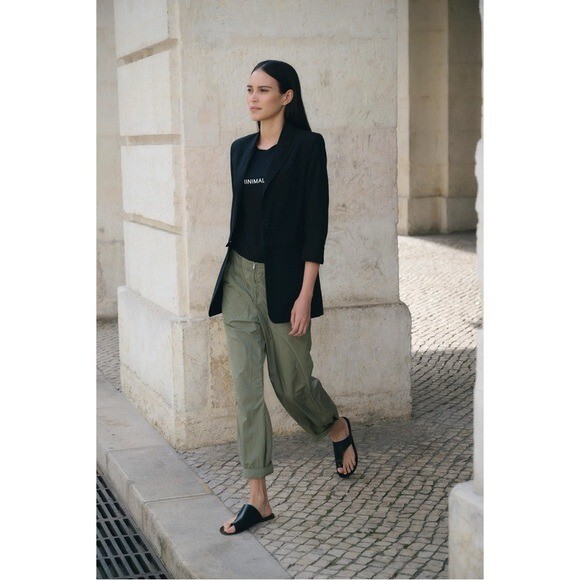 NWT Minimalist NYC Size S Tamara Davydova Olive Naomi Japanese Eco Nylon Pant