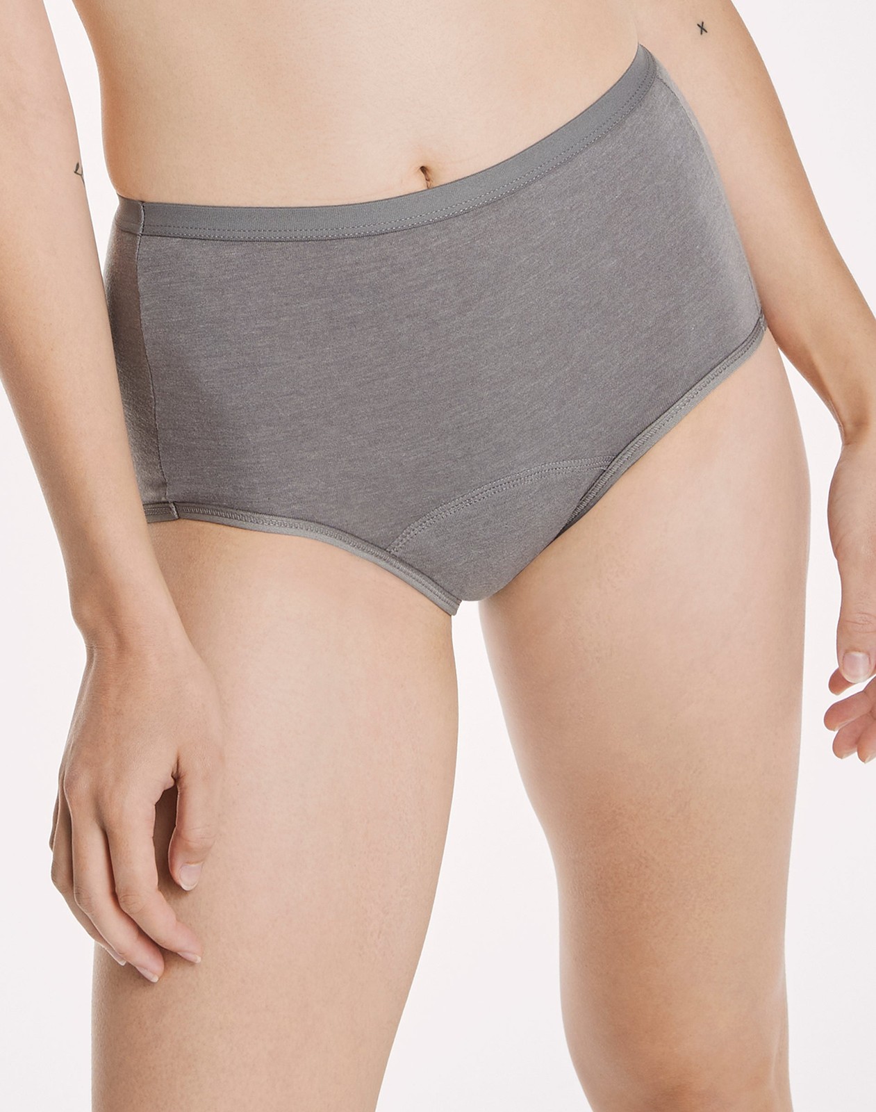Hanes Brief 3-Pack Panties Fresh & Dry Moderate Leak Protection Womens Underwear