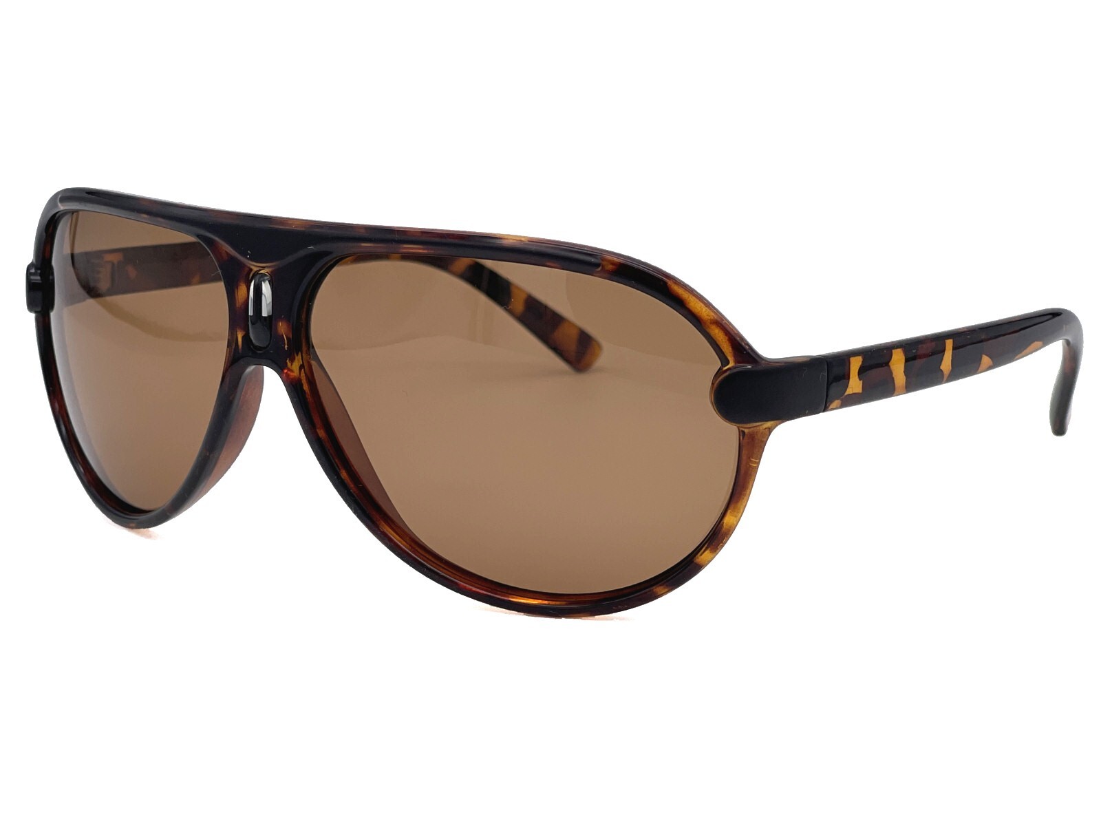 Retro 80s Fashion Polarized Vintage Black/Demi Pilot Men Women Sunglasses CRR