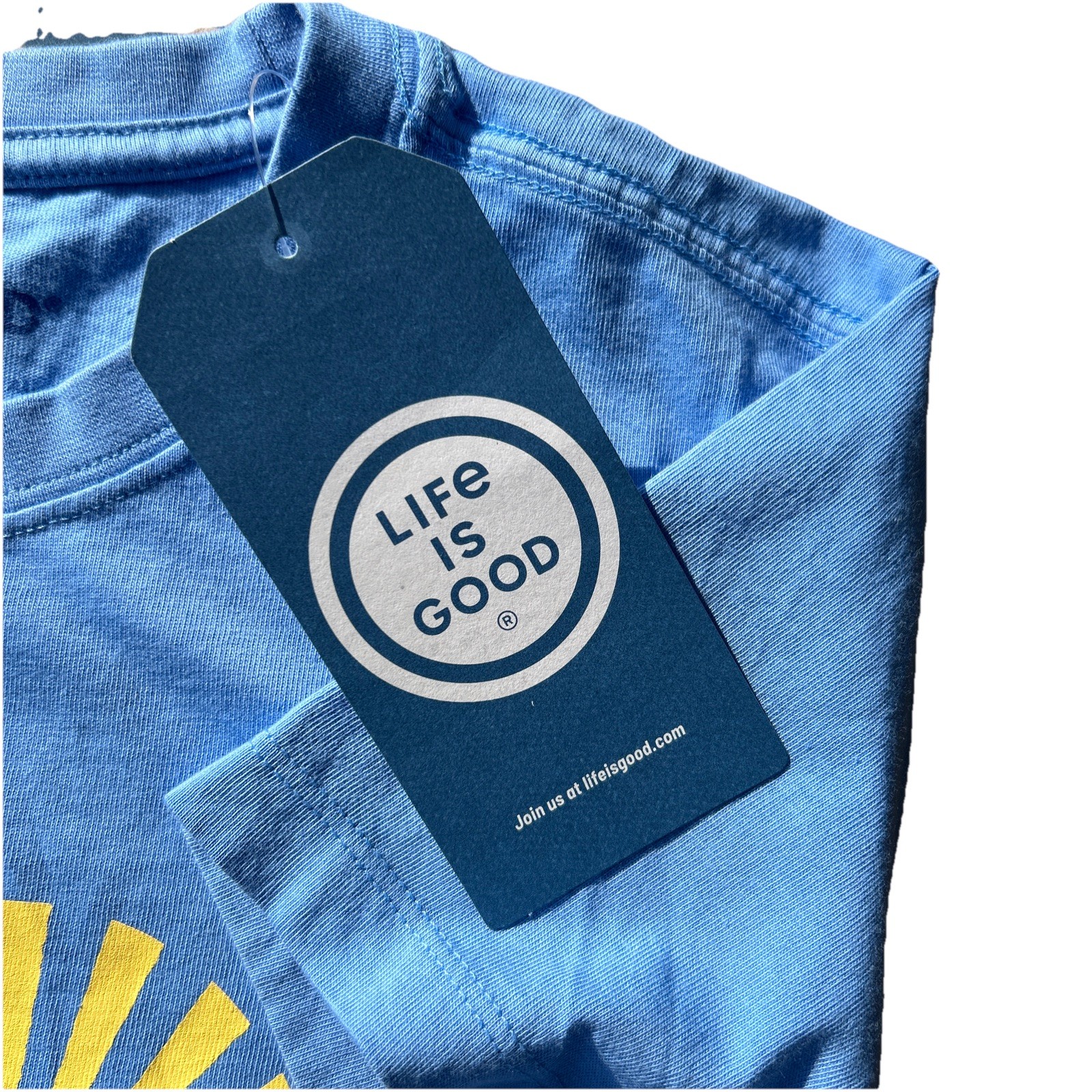 Womens Life Is Good Crusher Tee WaveHeart NWT Blue T-shirt