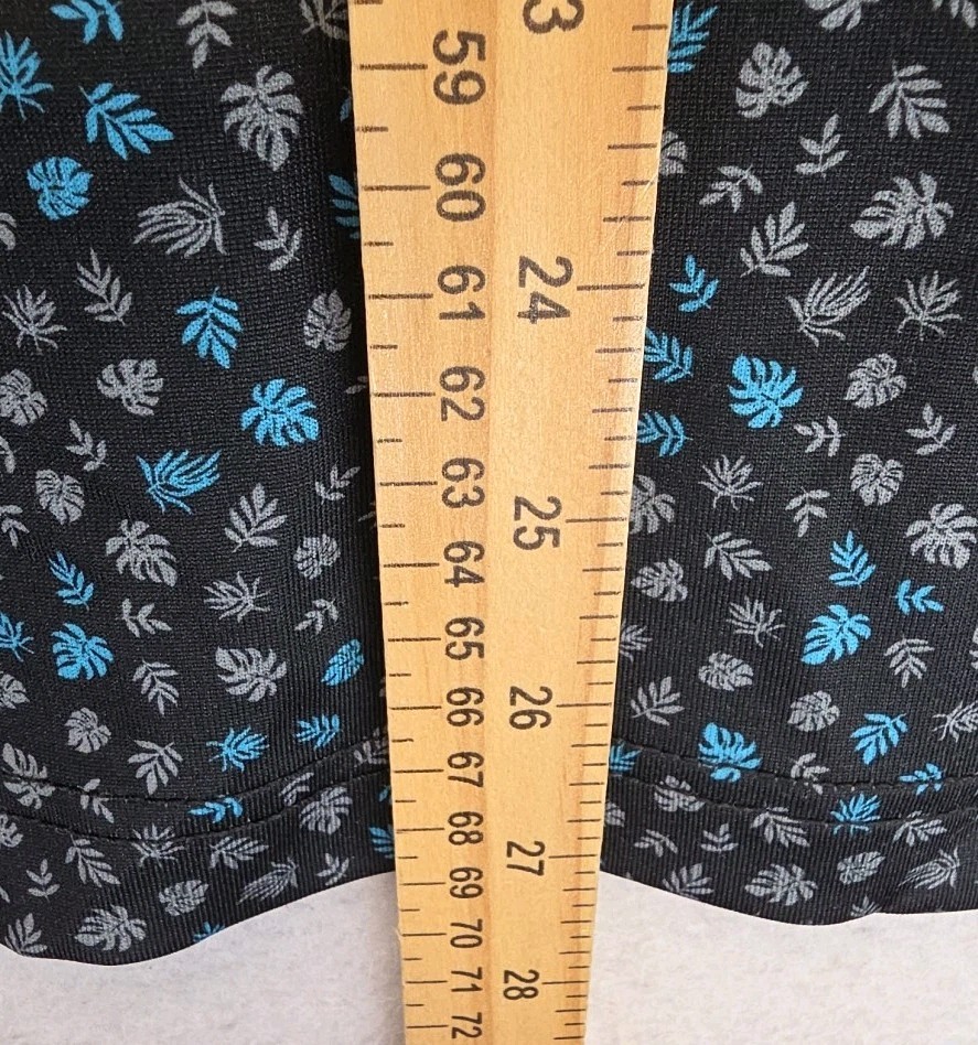 Ben Hogan Performance Short Sleeve Golf Shirt Polo Men’s Small Black With Floral