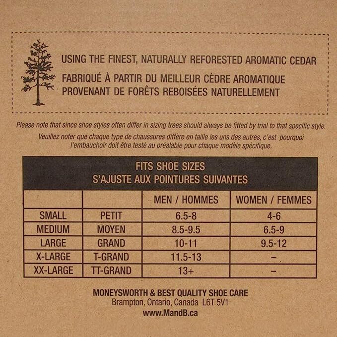 Moneysworth & Best Adjustable Cedar Men’s Shoe Tree S M L XL XXL