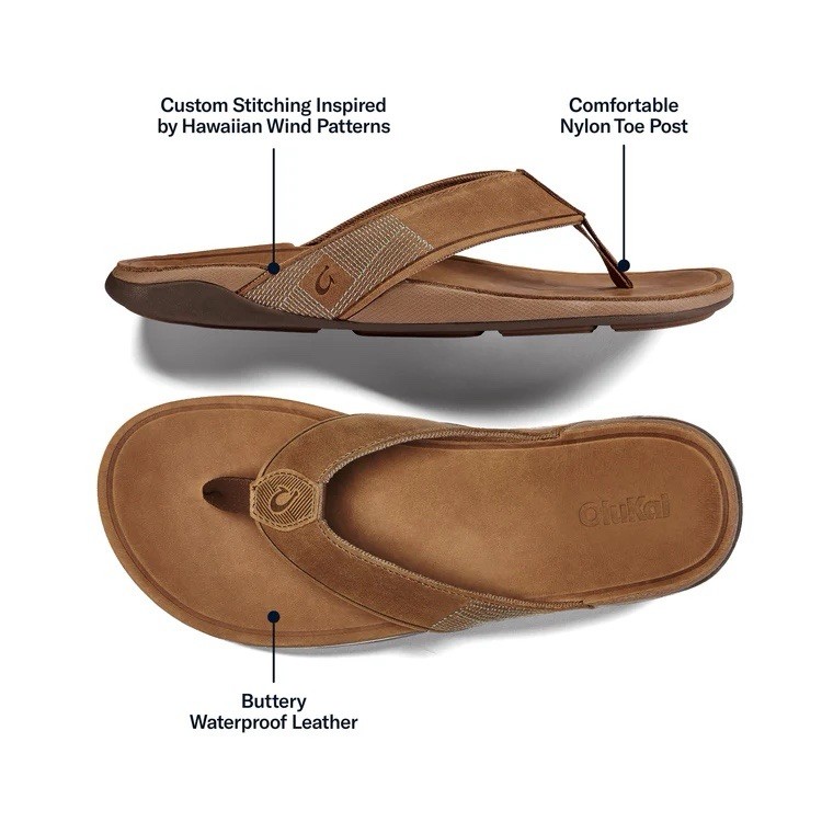 OluKai Tuahine Men’s Waterproof Sandals NEW AUTH