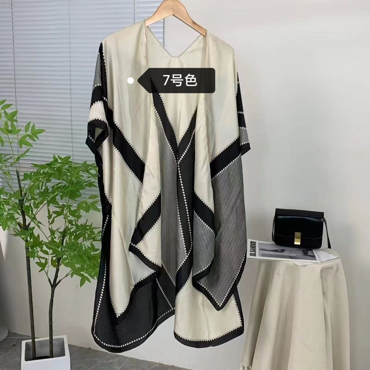 Satin Silk Scarf Print Shawl Wrap Beach Cover Up Travel Sun Protection Veil