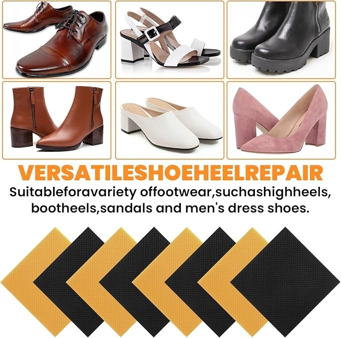 8PCS Rubber Heel Replacement Shoe Repair Kit Anti-Slip Heels High Heels Boots