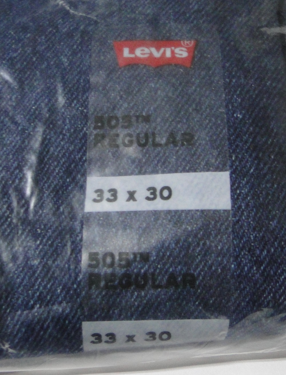 Levi Men’s 505 Regular Fit Jeans, Dark Stonewash, 33W X 30L NEW SEALED !