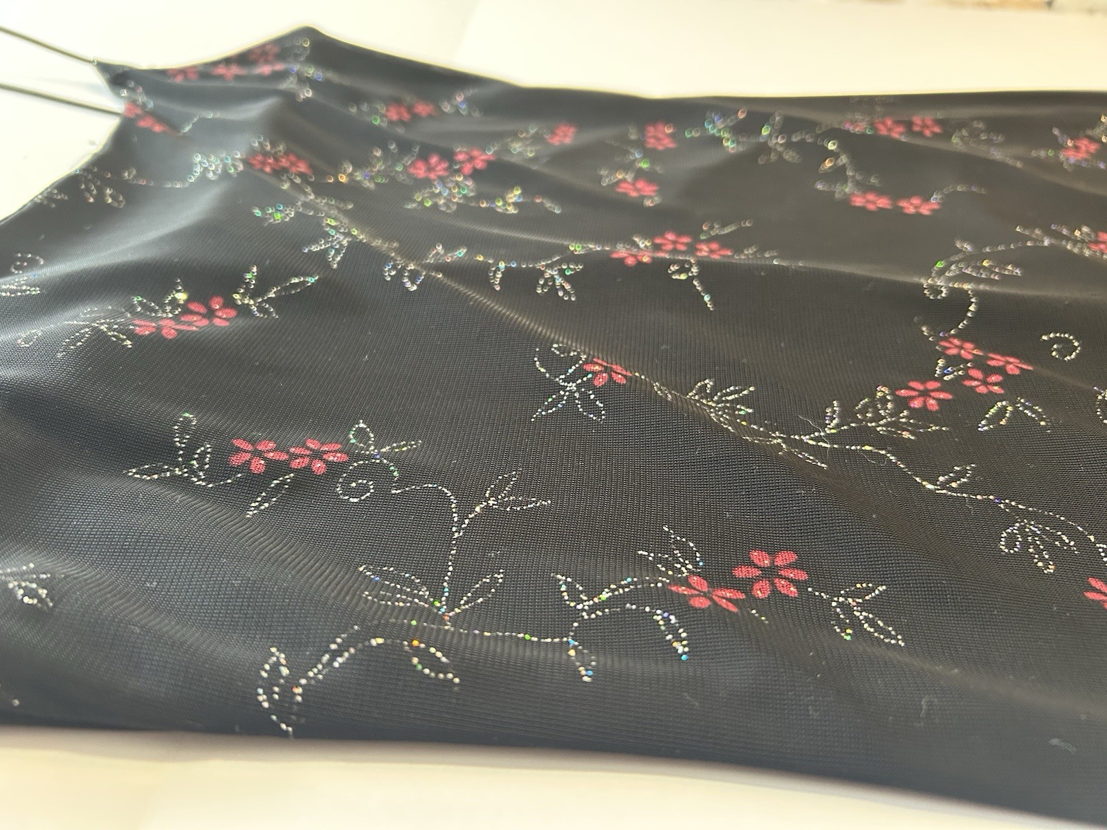 Buyer California Women’s Vintage Dress Size Large Black Sparkly Floral Print