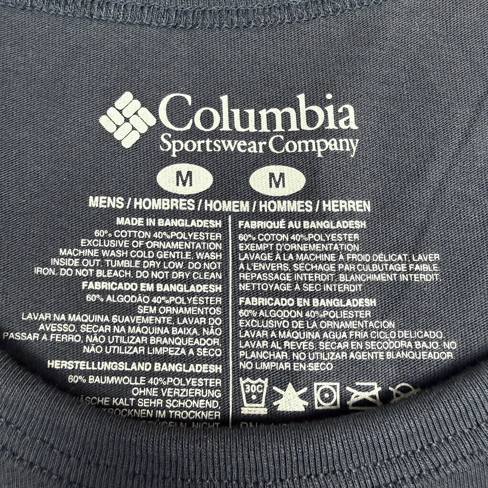 Columbia NWT Navy Blue Mens M Graphic Logo Sleeveless Tank Top T Shirt Gym