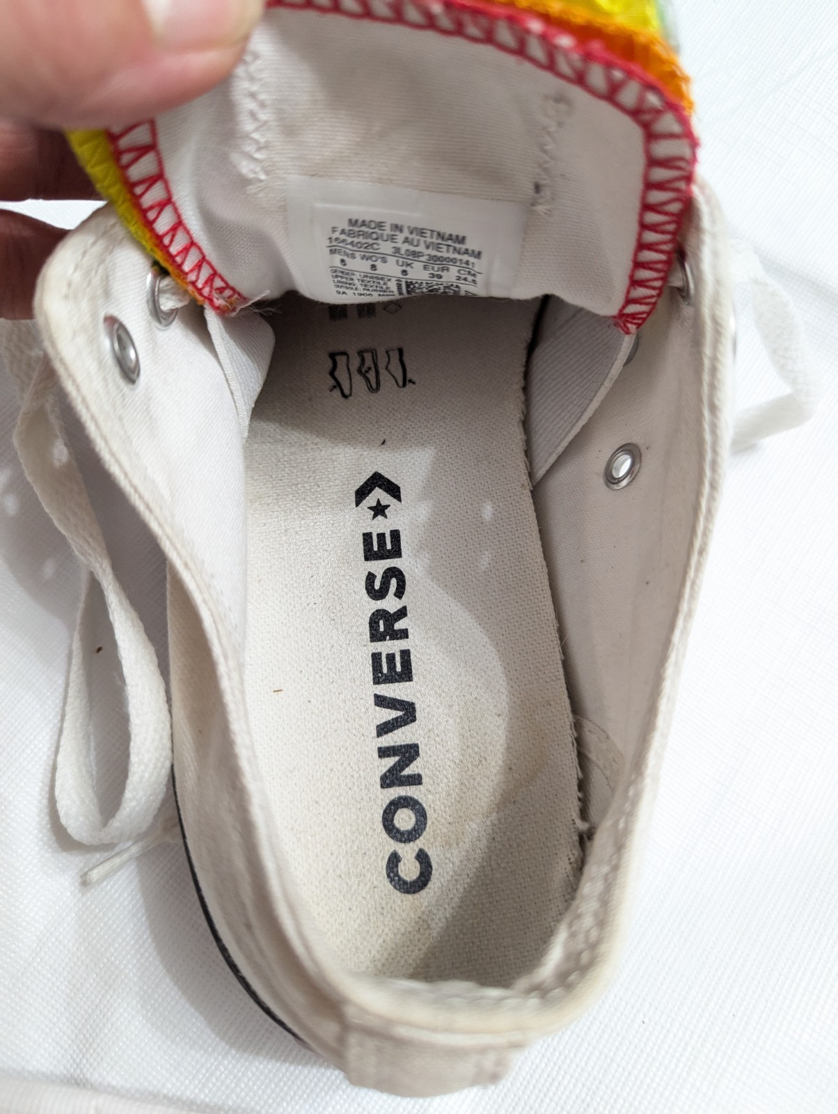 Sneakers Converse All Stars RAINBOW TONGUES Low Top Unisex Shoes Sz W8 M6 Pride
