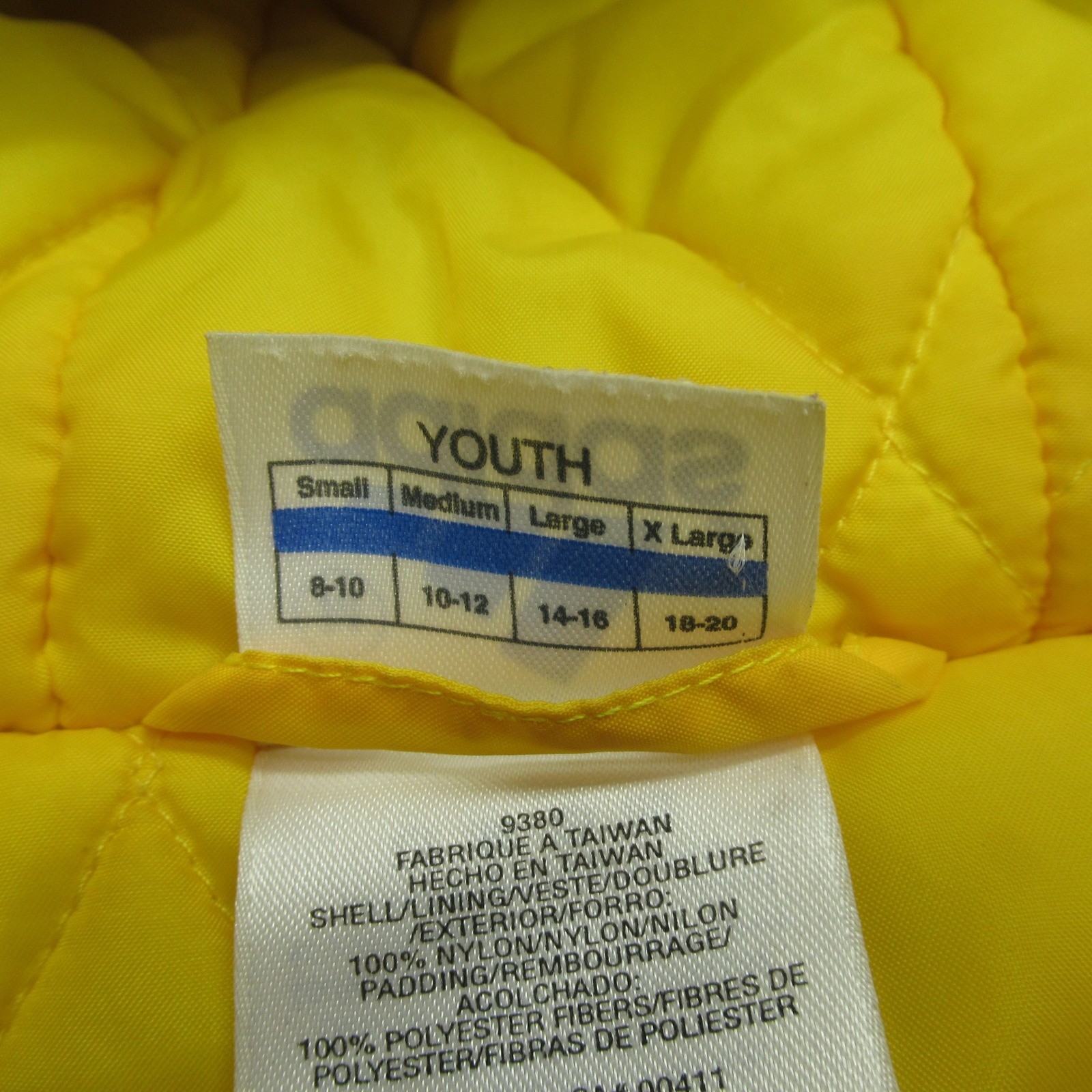 Adidas Jacket Youth Medium Red Pockets Hooded Insulated Quilt Lined Full Zip