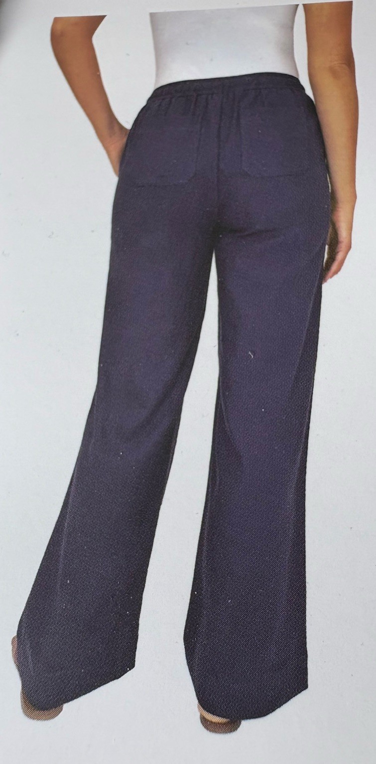 Briggs Women’s Pull-On Linen Blend Pant, Navy, Small