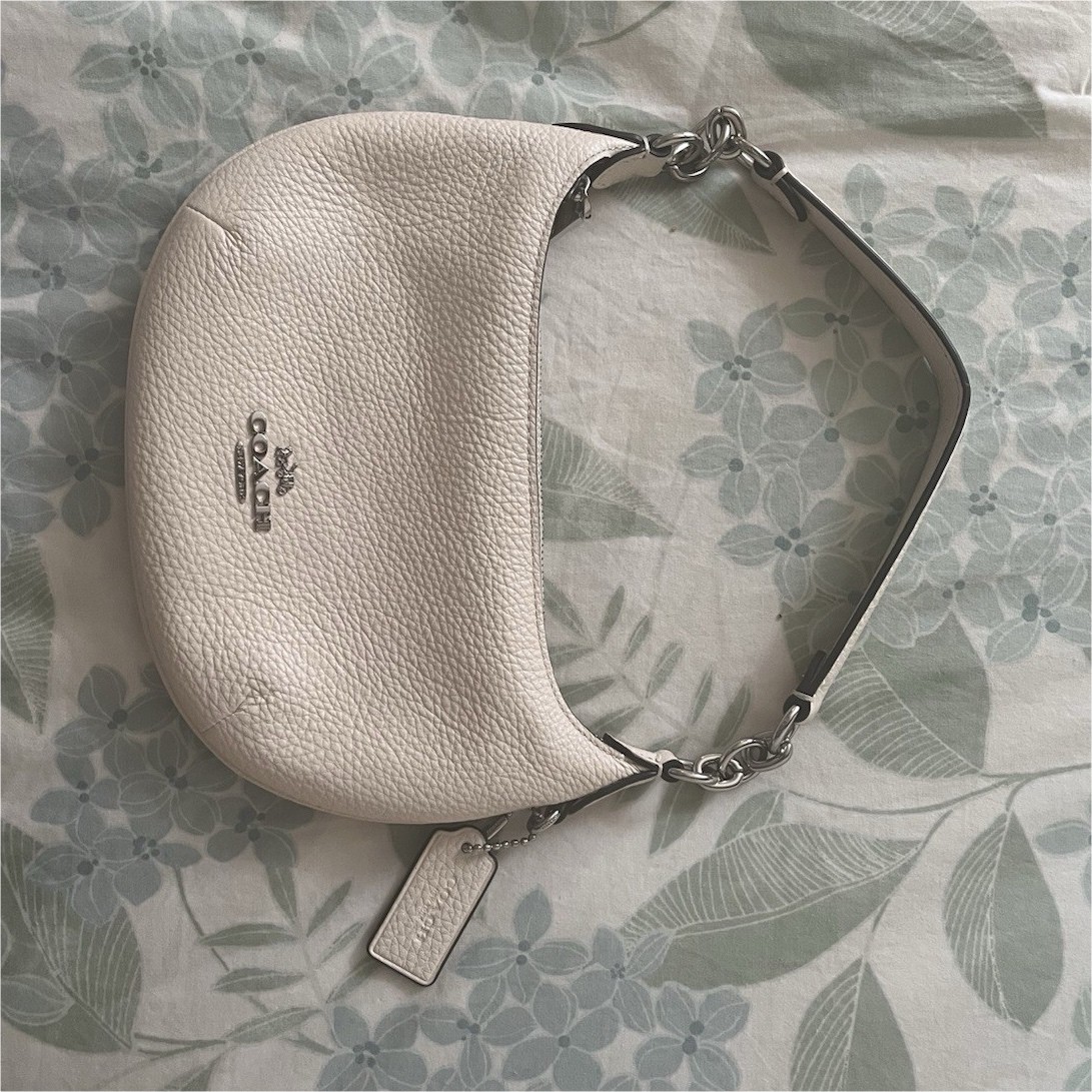 Coach Mini Payton in White with Silver Hardware