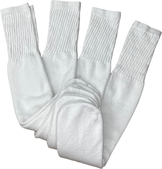 3-12 Pairs Mens Athletic Sports Solid Mid Calf Cotton Long Tube Socks Size 9-15