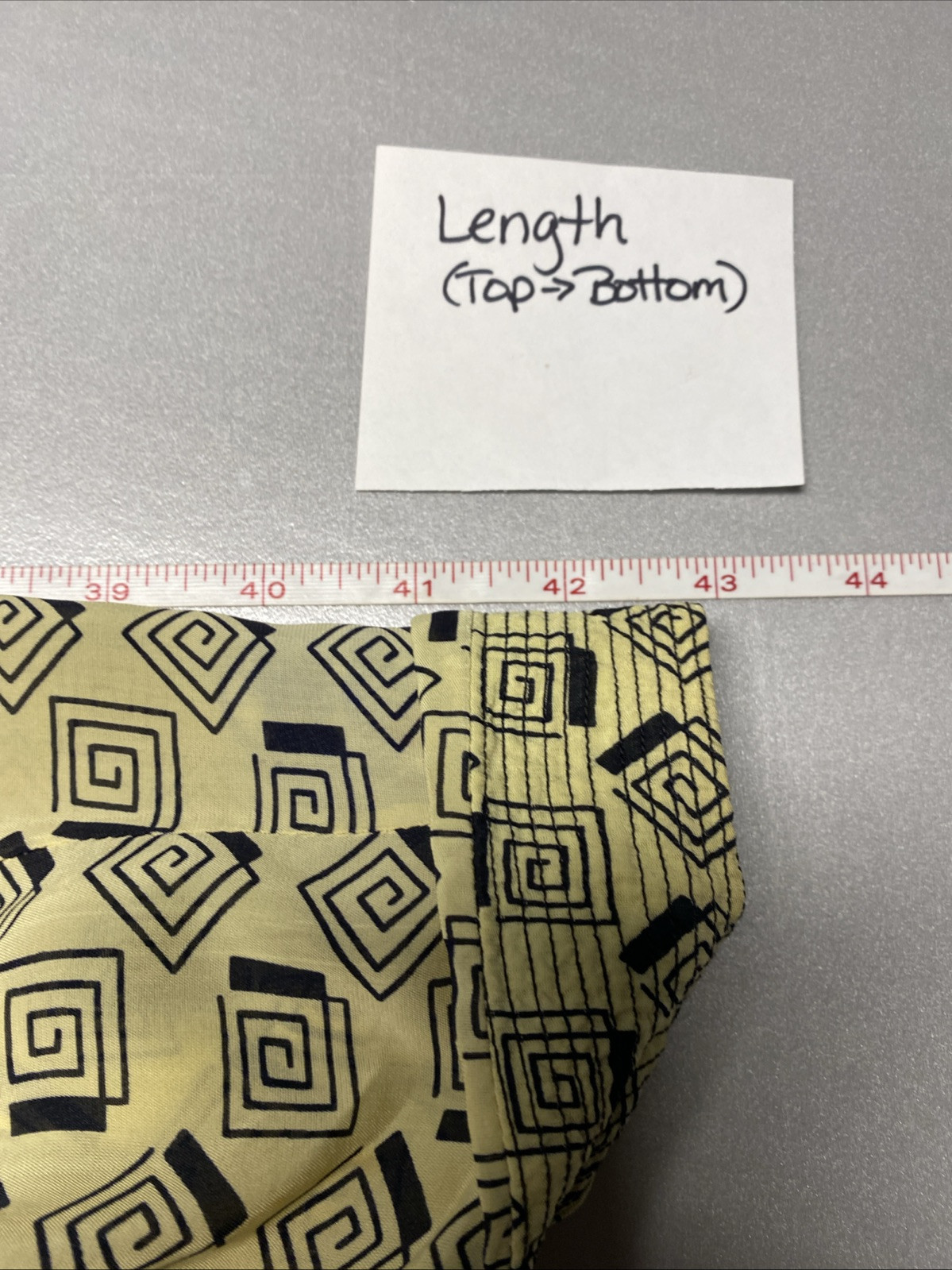 VTG 40’s GEORGIANA Geometric Print Size 14 Day Dress Zipper Snap Button *READ*