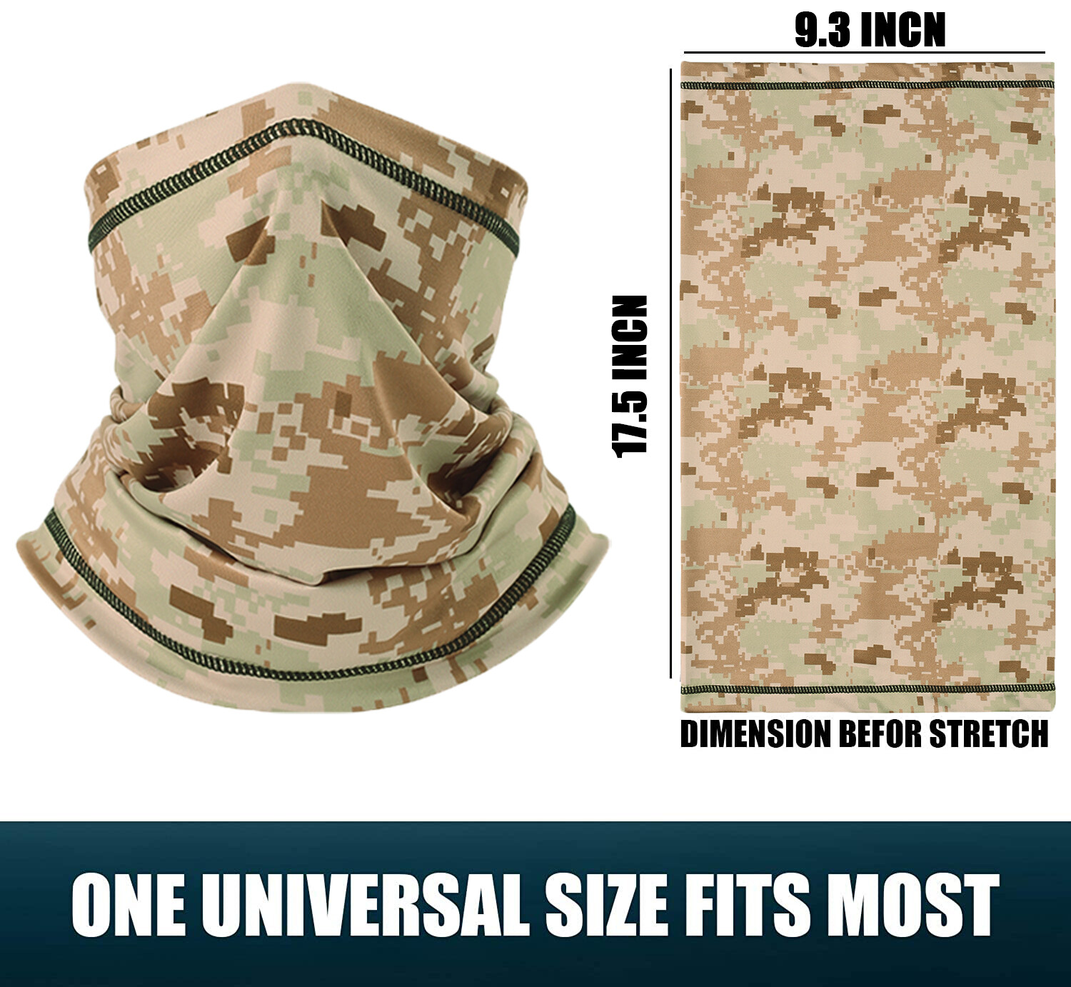 Tactical Balaclava Camo Neck Gaiter Face Mask Scarf Breathable Bandana Cover US