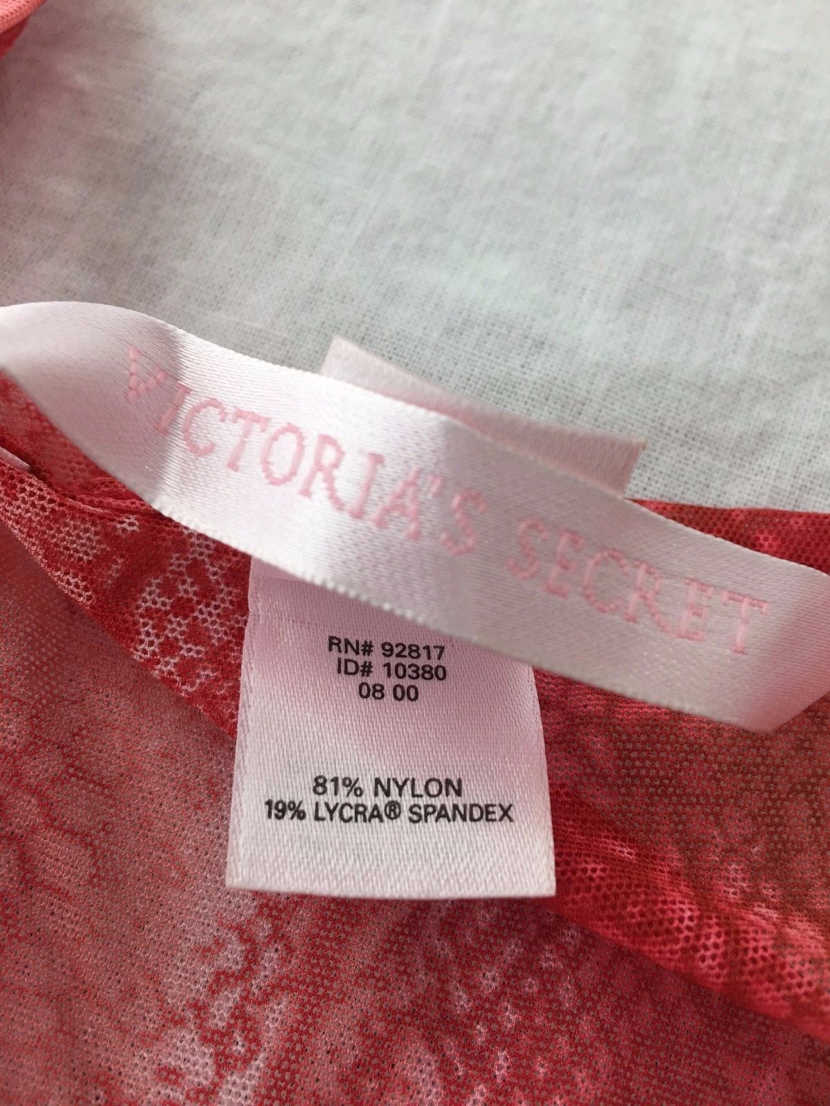 Victoria’s Secret V-Neck Top Semi-Sheer Tea Rose Animal Print Size M