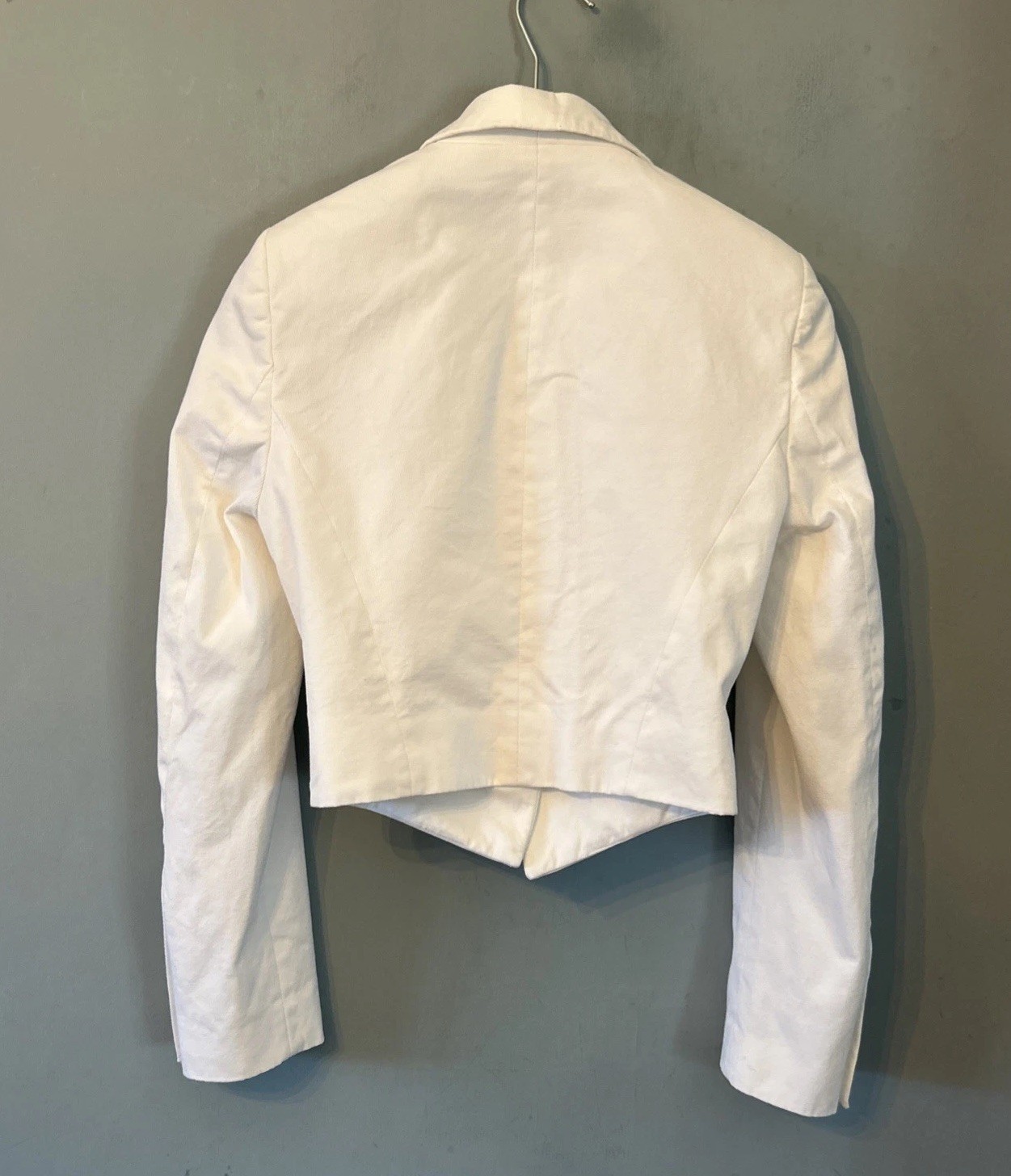 Next White Cotton Blazer Jacket Size 8 Fully Lined Excellent Condition