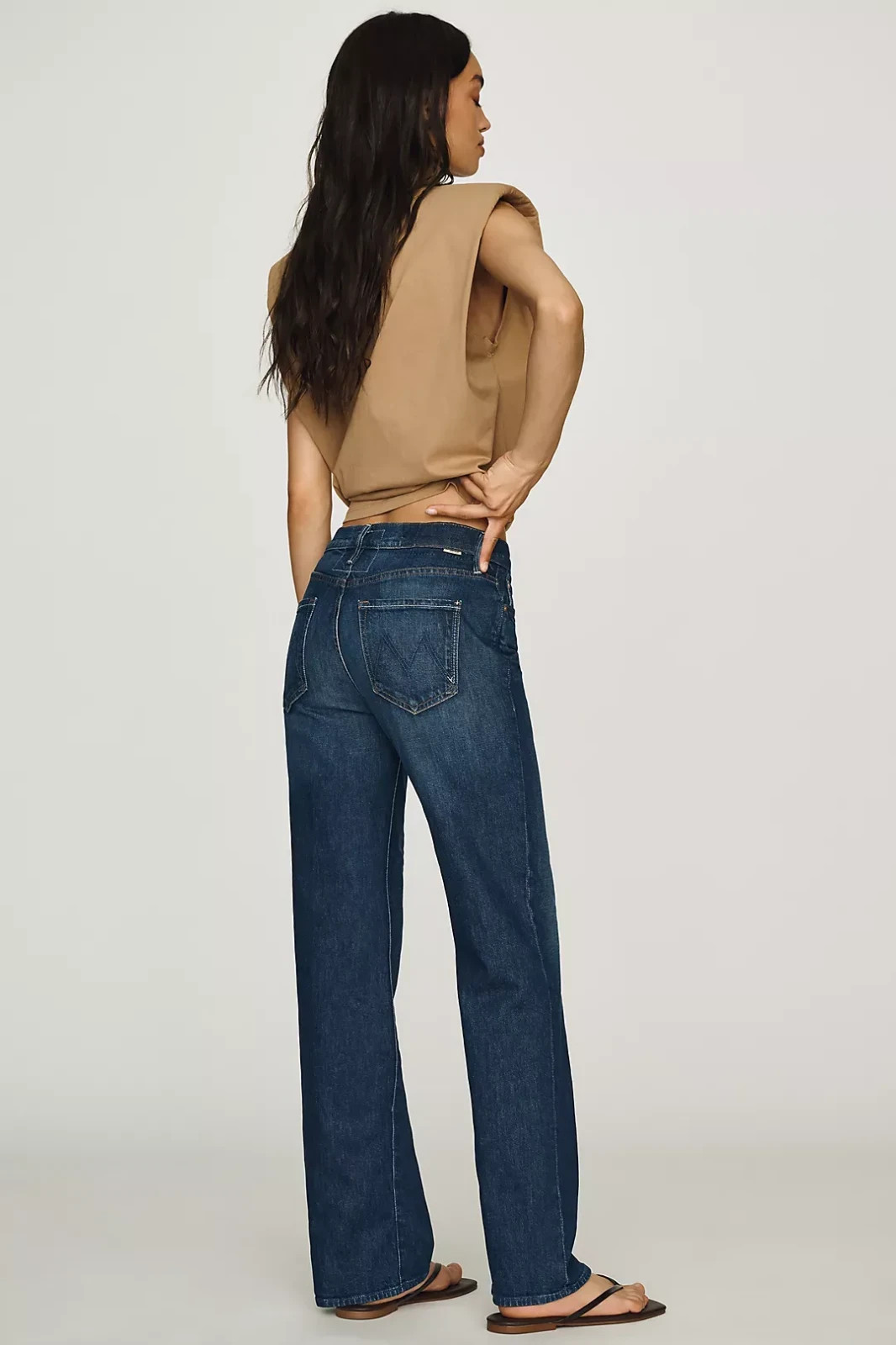 Anthropologie MOTHER Kick It Mid-Rise Straight-Leg Jeans