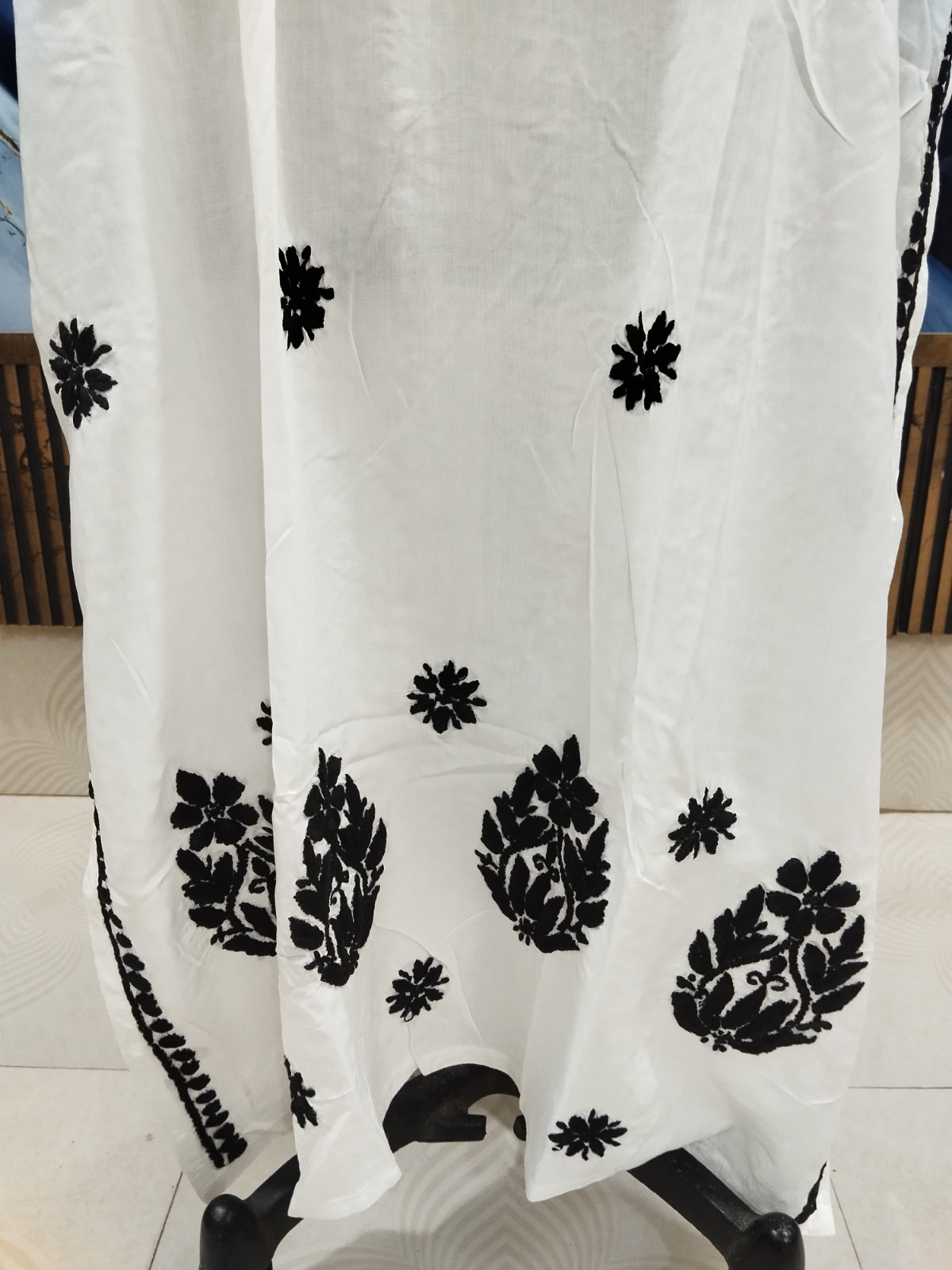 KURTI Co-Ord Set L XL 2XL 3XL 4XL 5XL HANDMADE CHIKAN EMBROIDERY 100% COTTON