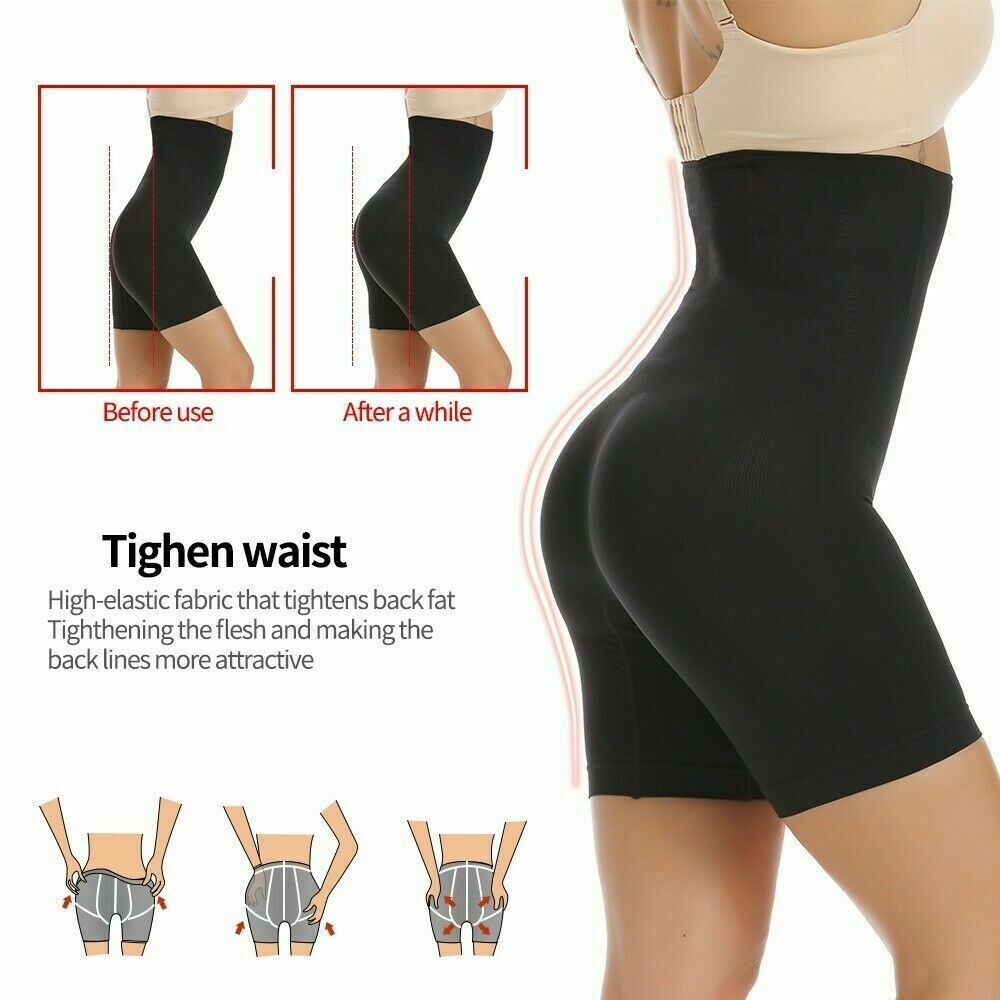 SHAPERMINT High Waisted Body Shaper Shorts Shapewear Tummy Control for Women