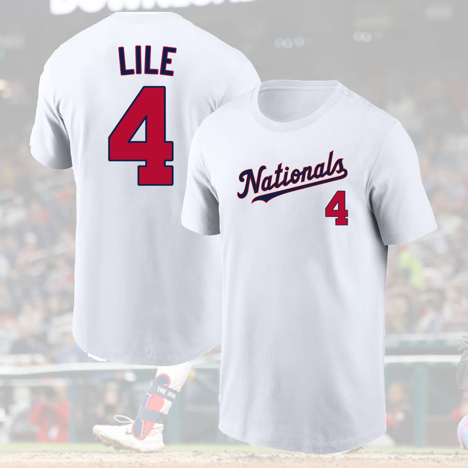HOT SALE! Daylen Lile #4 Washington Nationals 2026 Player Name & Number For Fans