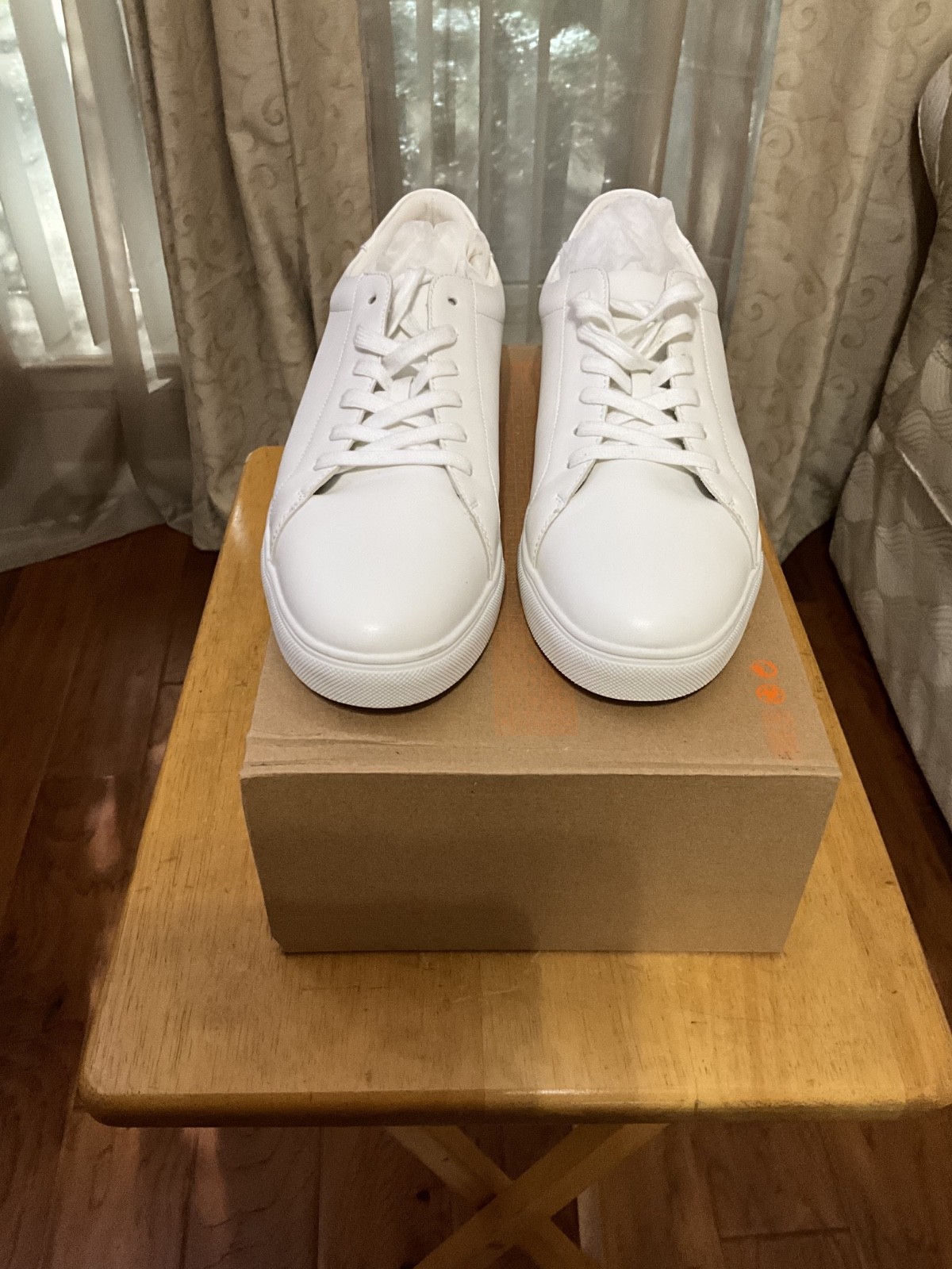 Kenneth Cole Awearness Mens Size 11.5 Sneakers Shoes White Leather