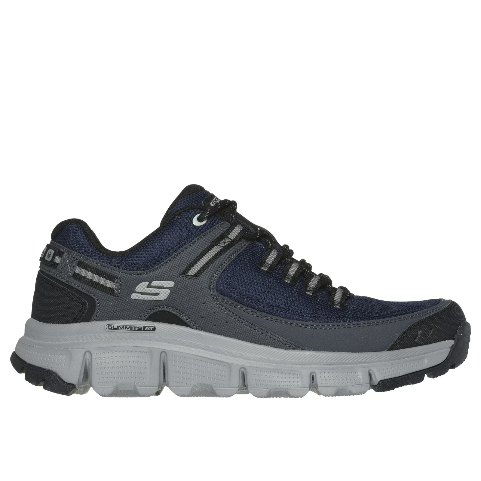 Skechers Men’s Memory Foam Summits AT Upper Draft Outdoor Lace-Up Gray/NavyG NWB