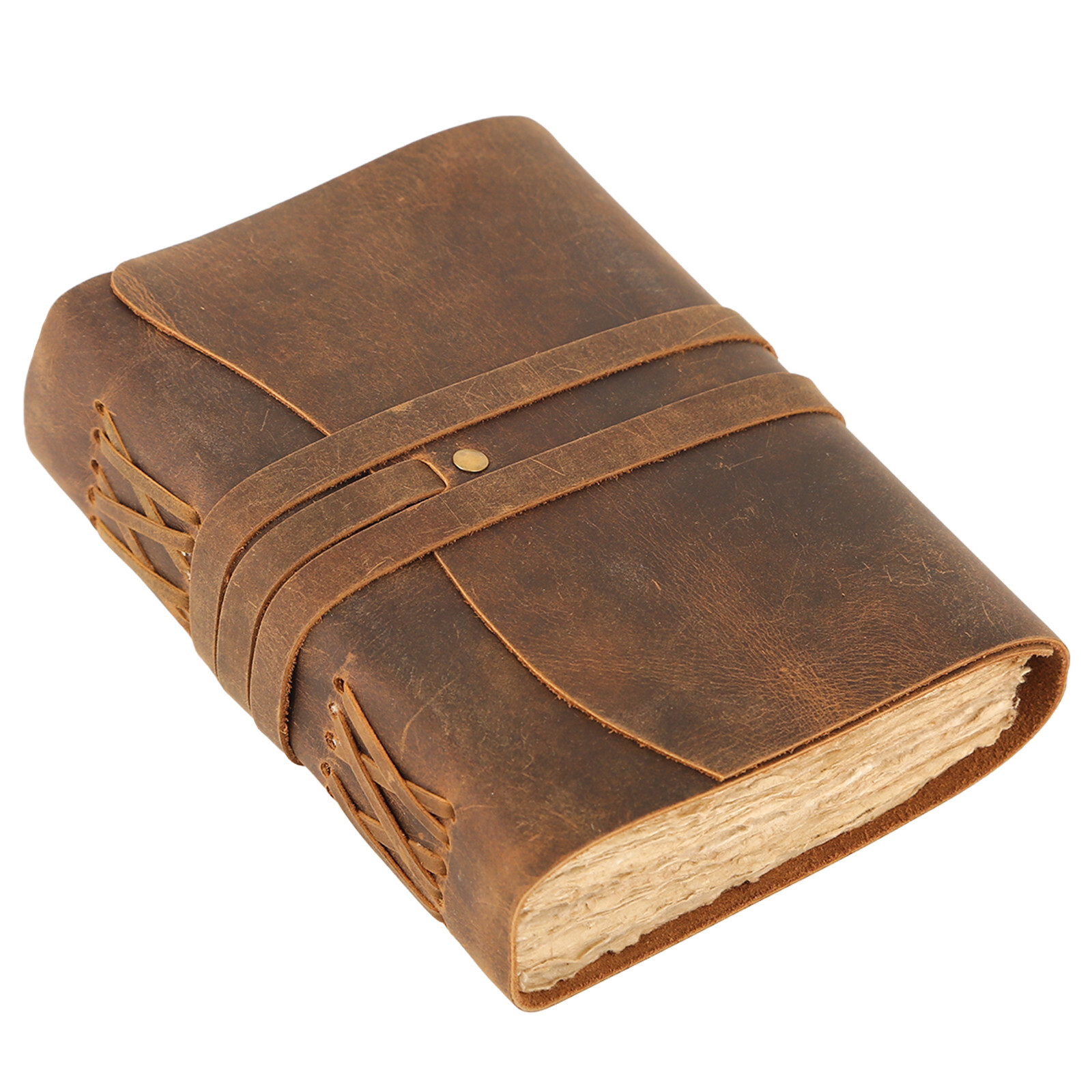 Handmade Leather Journal/Writing Notebook Diary Unlined Paper writing pad gift