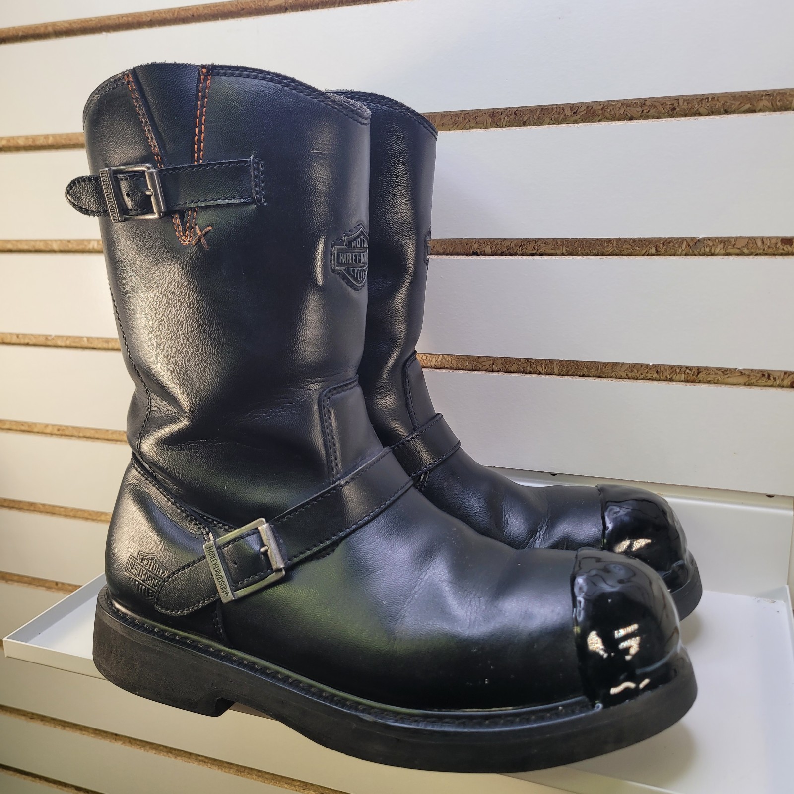 Harley Davidson Men’s Jason Black Steel Toe Boots Shoes D93120 Safety Sz 10M