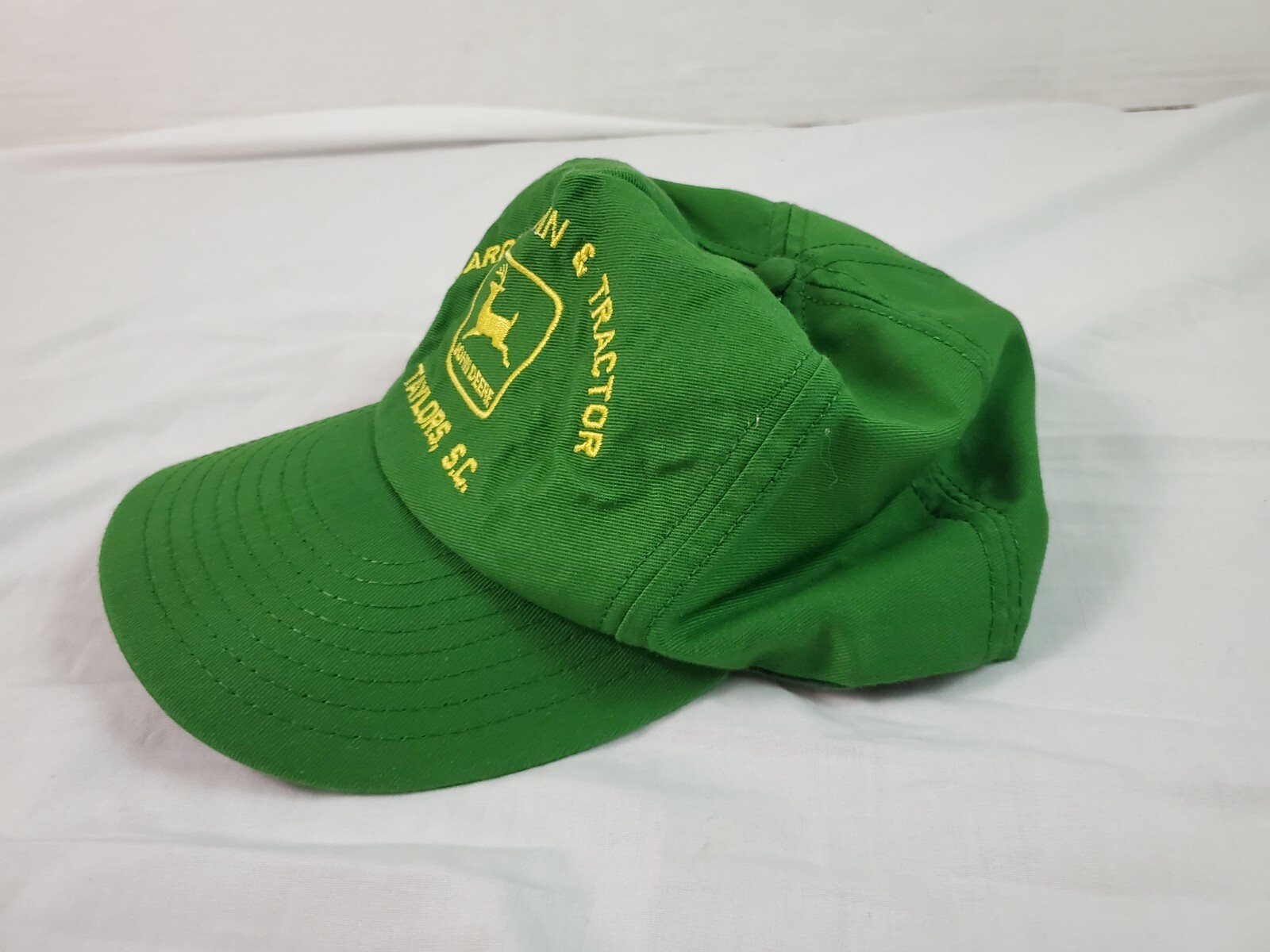 Vintage John Deere Mens Adjustable Hat Snapback Carolina Lawn Louisville Mfg Co