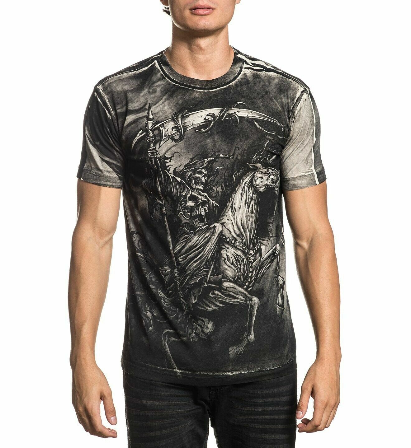Xtreme Couture Affliction Men’s T-Shirt DARK HORSE Skull Tattoo Biker S-5XL