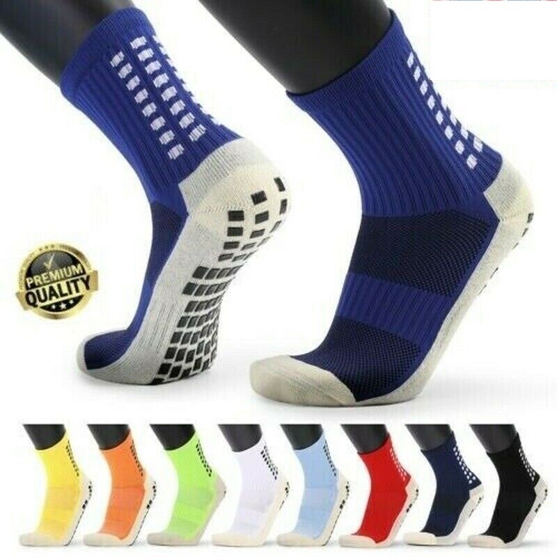Men’s Anti Slip Football Socks Athletic Long Socks Absorbent Sports Grip US Sell