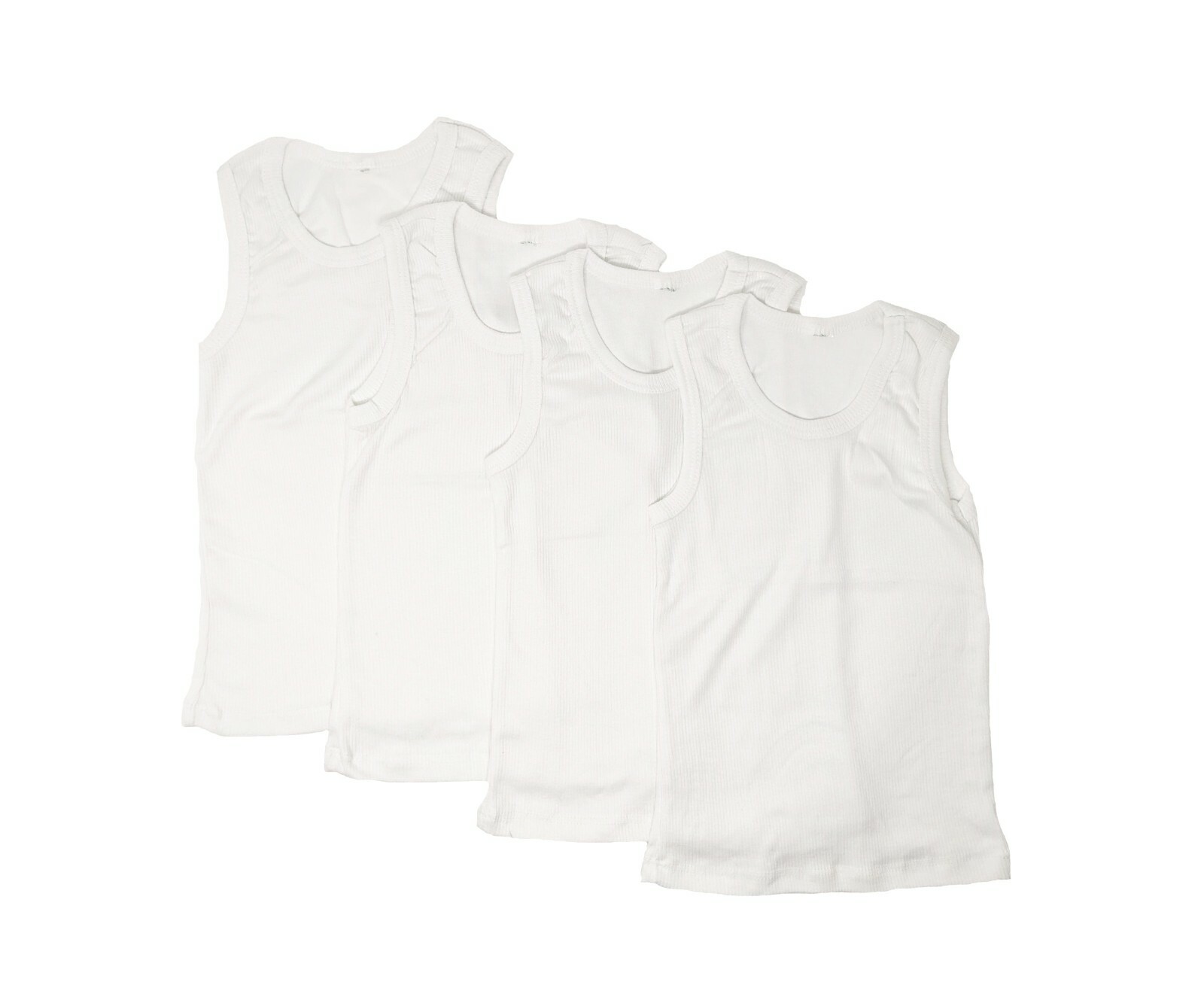 4 Boy’s Tank Top Solid Ribbed Colors Undershirts Toddler 1 2 3 4 5 6 8 10 12