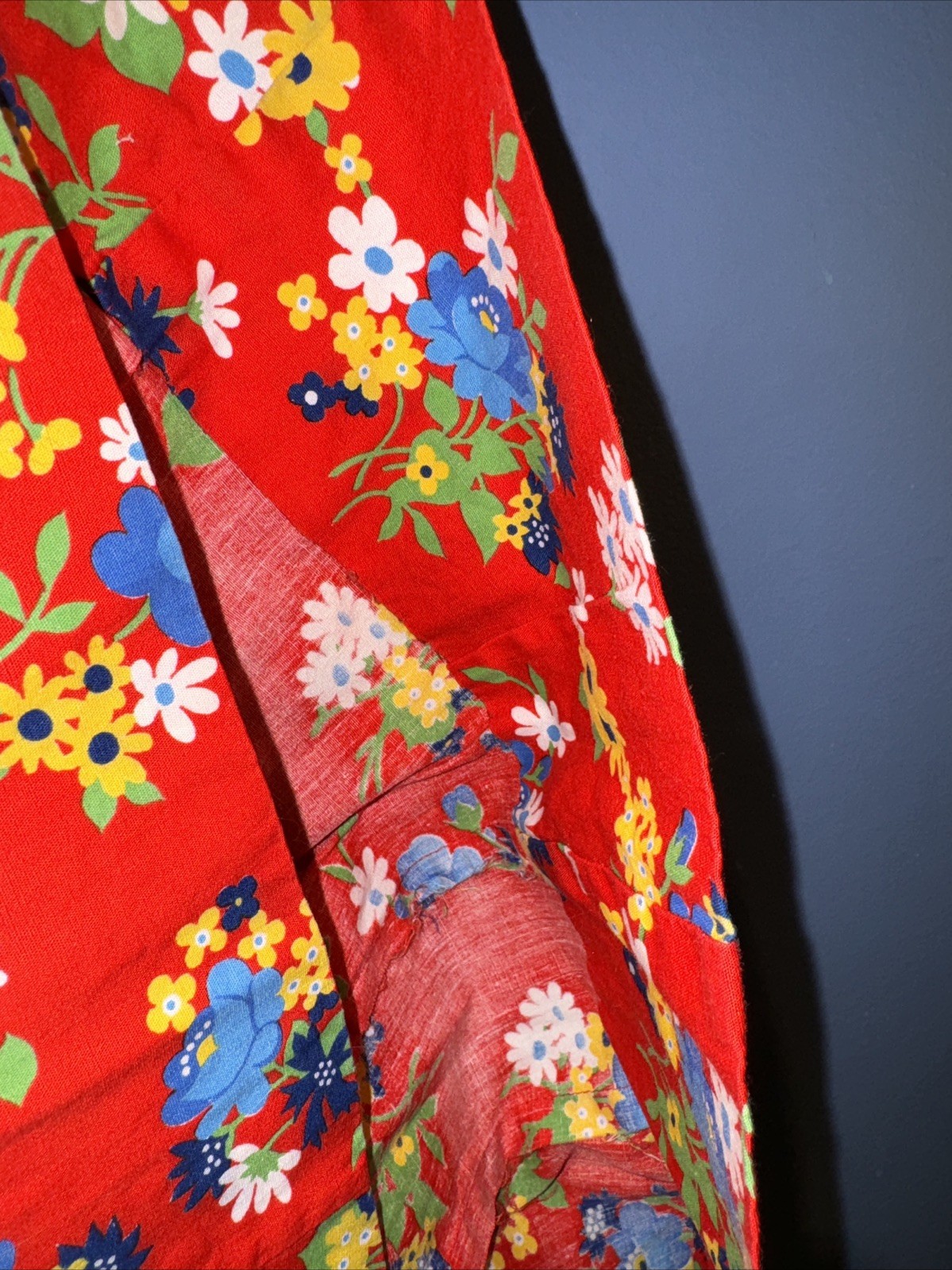 14 Day Dress, Red Floral Zip Up, Pockets, 1950 Shaker Square By Bill Sims