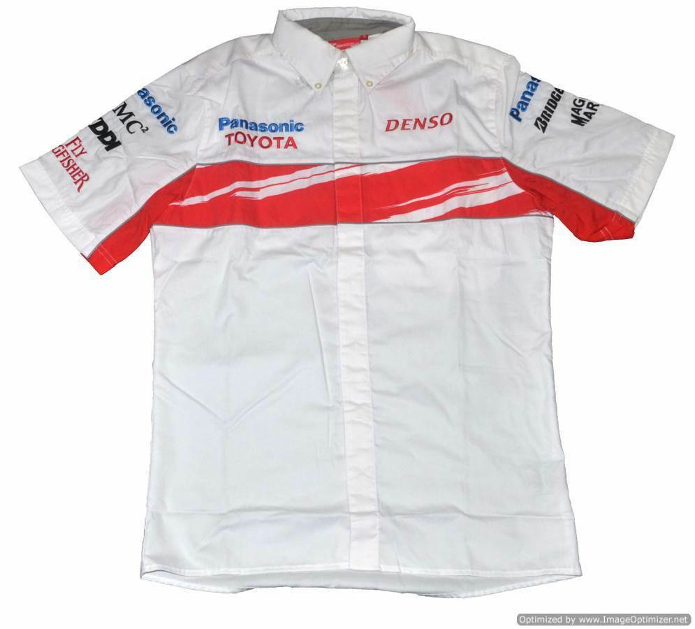 Pack of 2-Pcs Formula 1 Panasonic Toyota Racing F1 Denso Team Shirt Half Sleeve