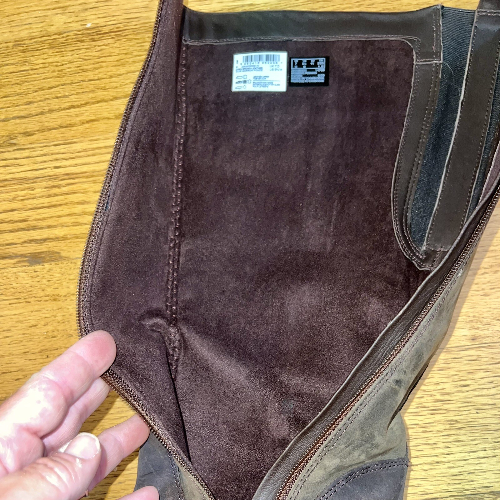 Clarks Leather Boots 9.5 Dk Brown oiled Nubuck Zipper Riding Orinoco2 Horse